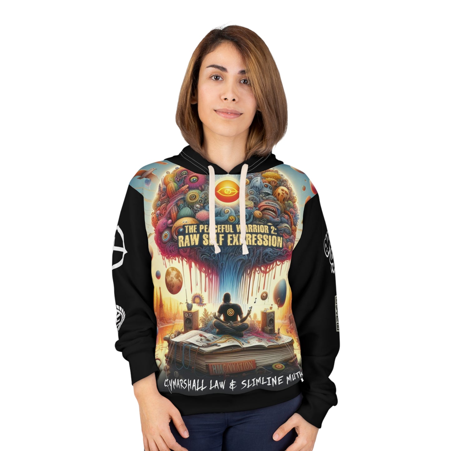 Cymarshall Law & Slimline Mutha - ALBUM Peace Warrior 2 Unisex Hoodie - Raw Self Expression
