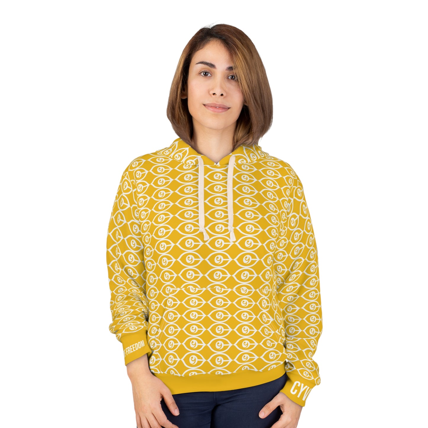 52 LAWS OF FREEDOM - LAW 26. LOVE IS THE ANSWER HOODIE. Unisex Pullover Hoodie (Yellow)