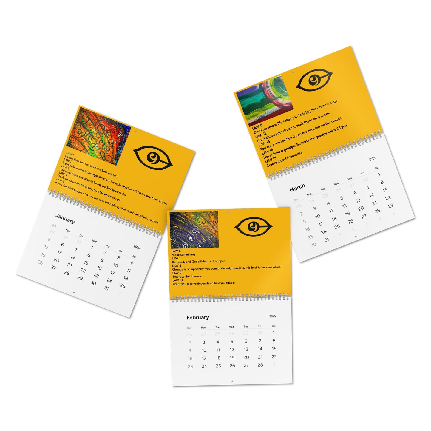 52 Laws of Freedom: A Weekly Guide to Raw Self Expression and Mental Health Wall Calendar (2025)