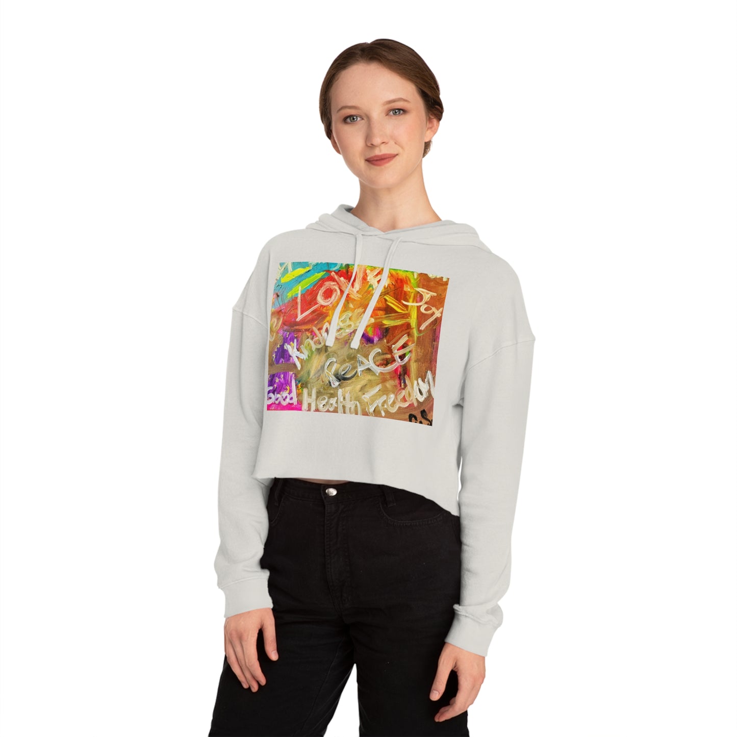 Family Paint Cropped Hooded Sweatshirt 2