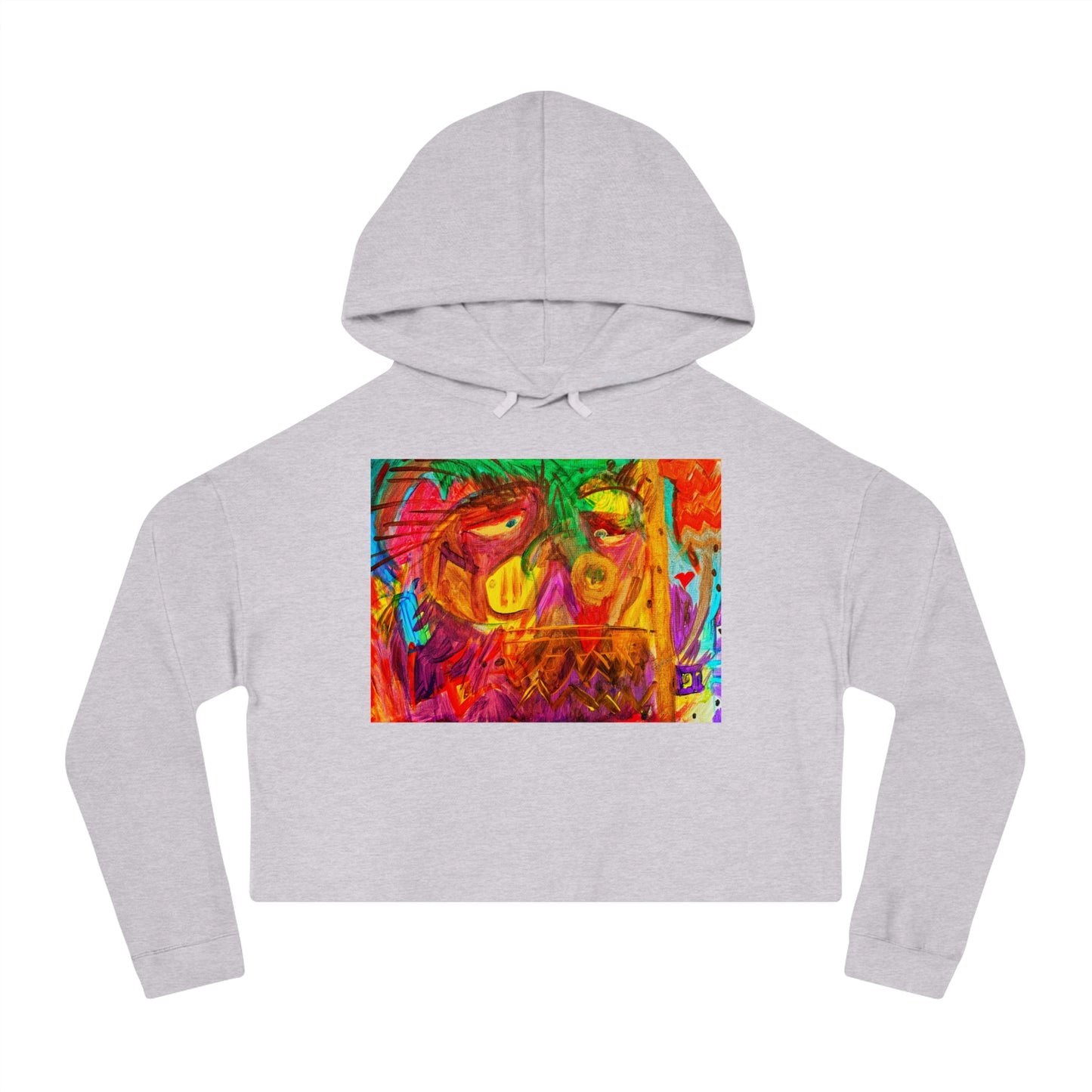 Family Paint Cropped Hooded Sweatshirt 3