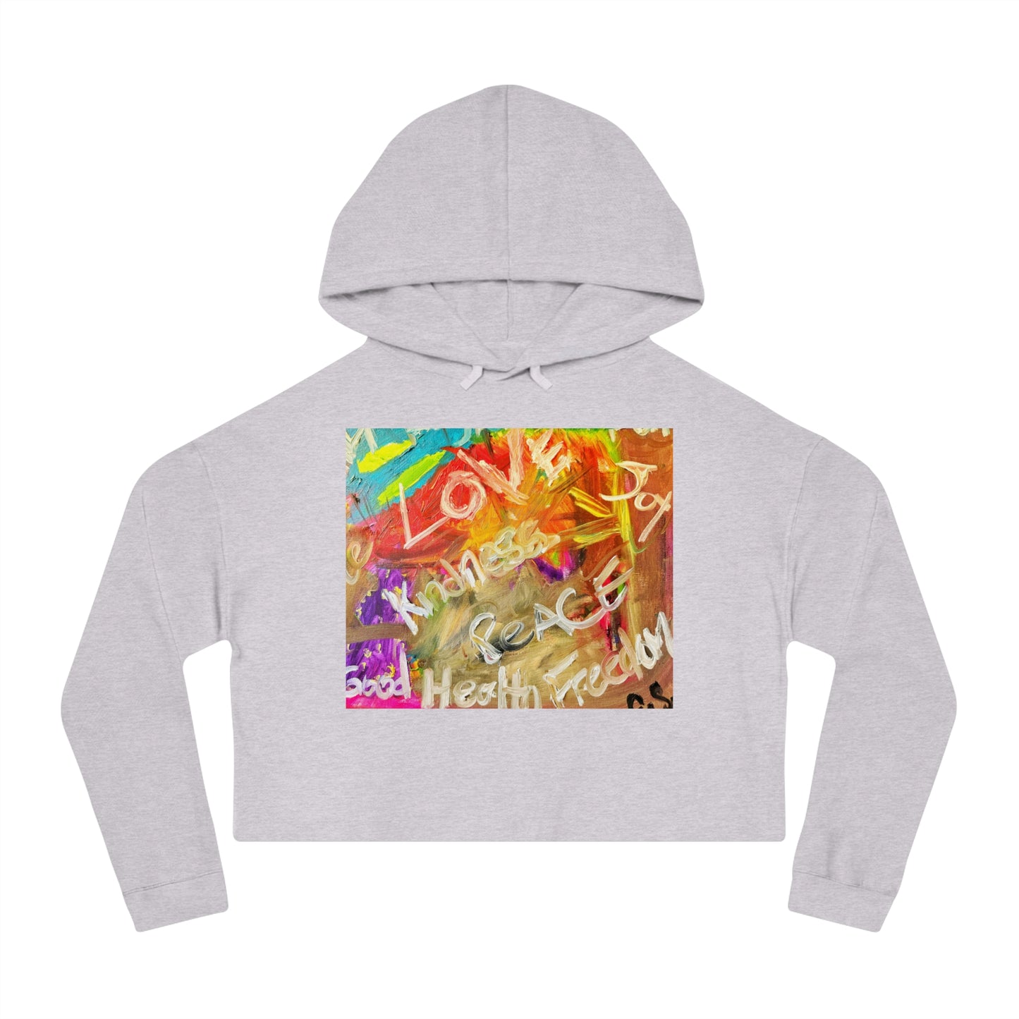 Family Paint Cropped Hooded Sweatshirt 2