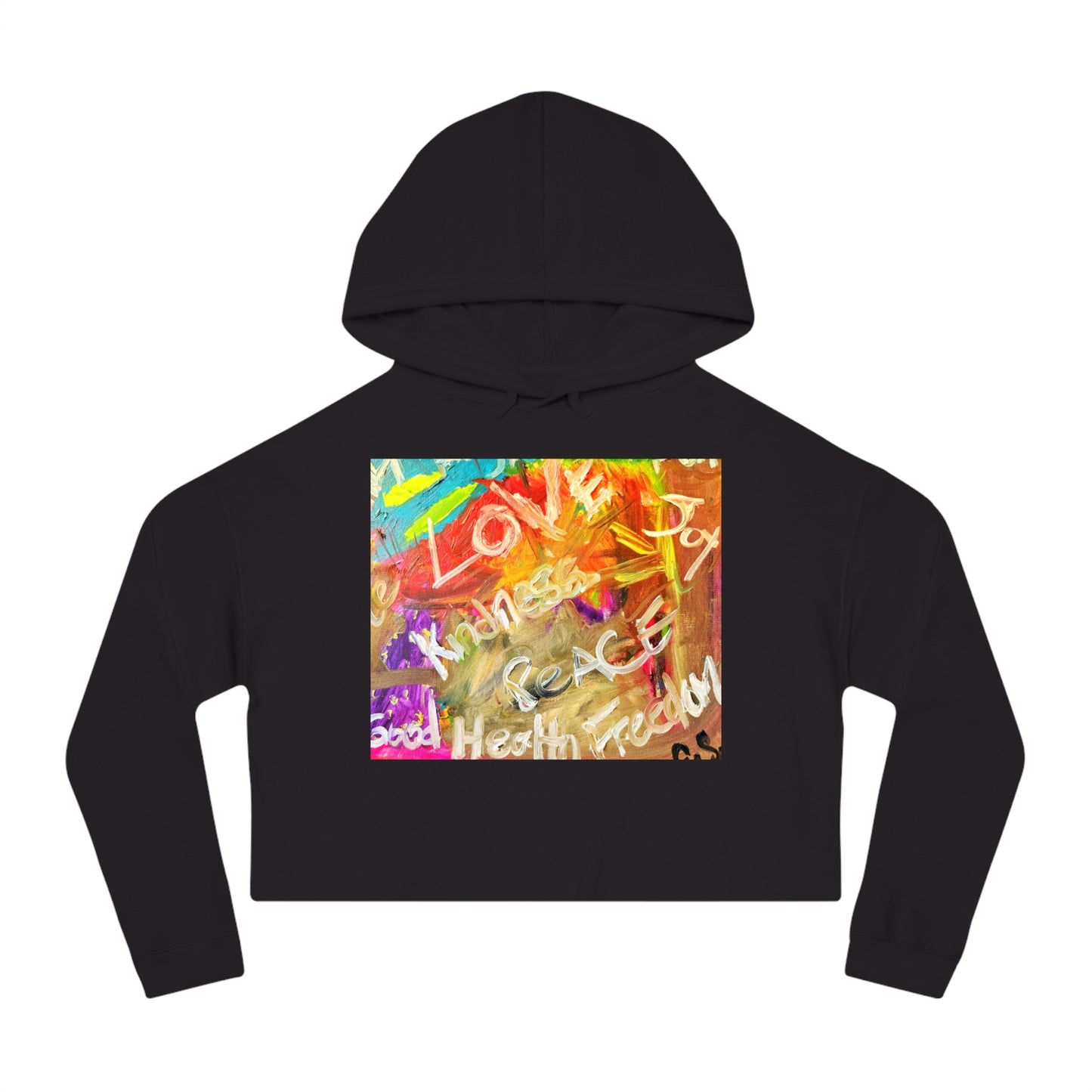 Family Paint Cropped Hooded Sweatshirt 2