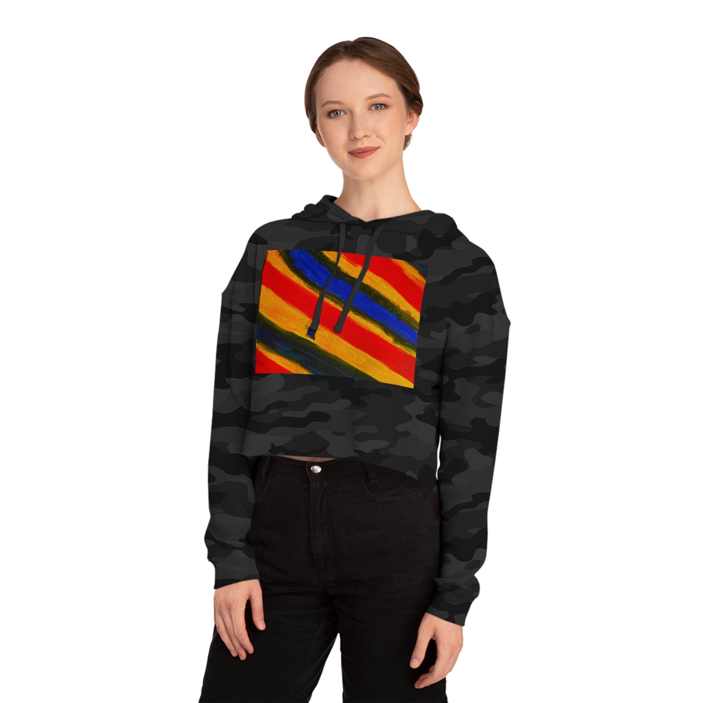 Family Paint Cropped Hooded Sweatshirt 1