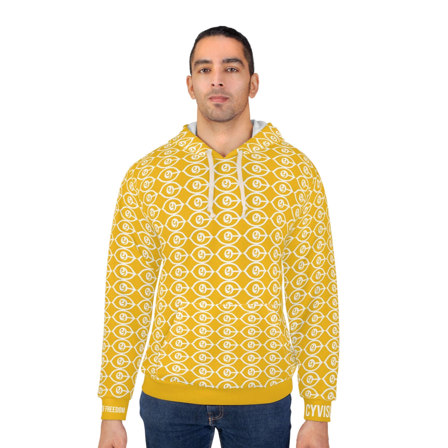 52 LAWS OF FREEDOM - LAW 26. LOVE IS THE ANSWER HOODIE. Unisex Pullover Hoodie (Yellow)