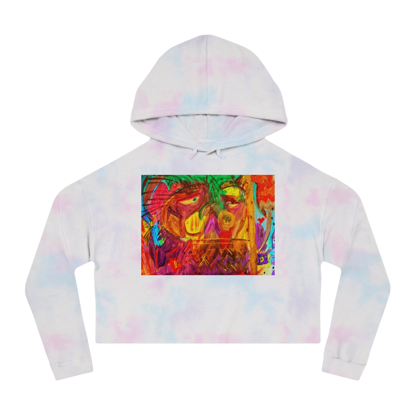 Family Paint Cropped Hooded Sweatshirt 3