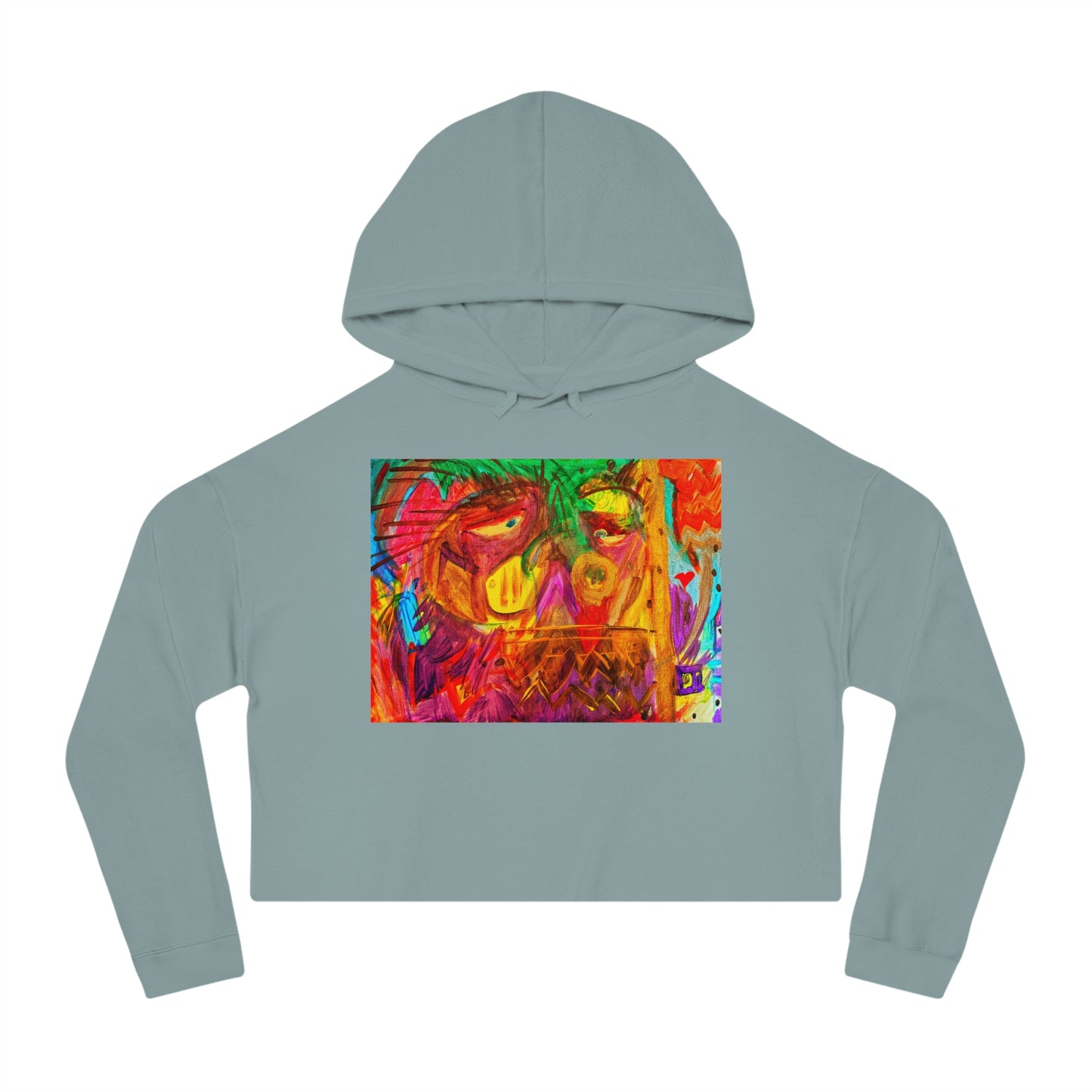 Family Paint Cropped Hooded Sweatshirt 3