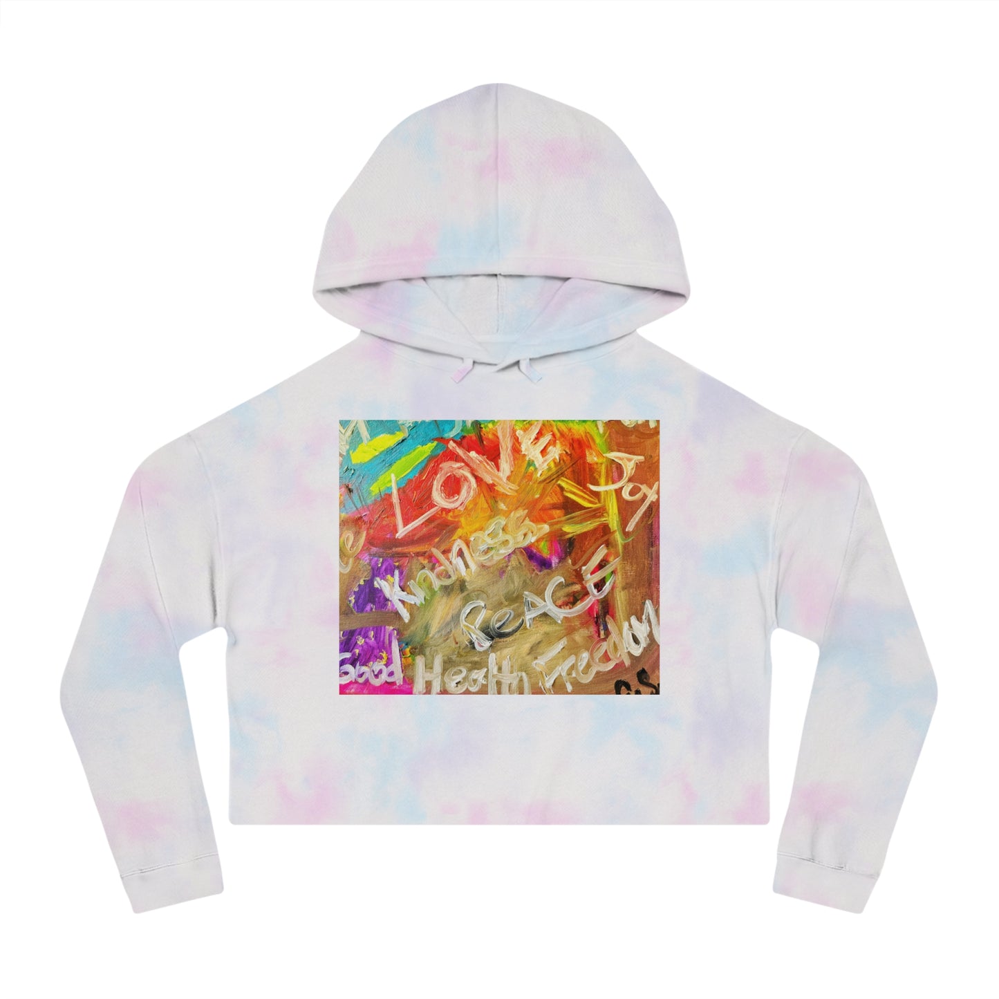 Family Paint Cropped Hooded Sweatshirt 2