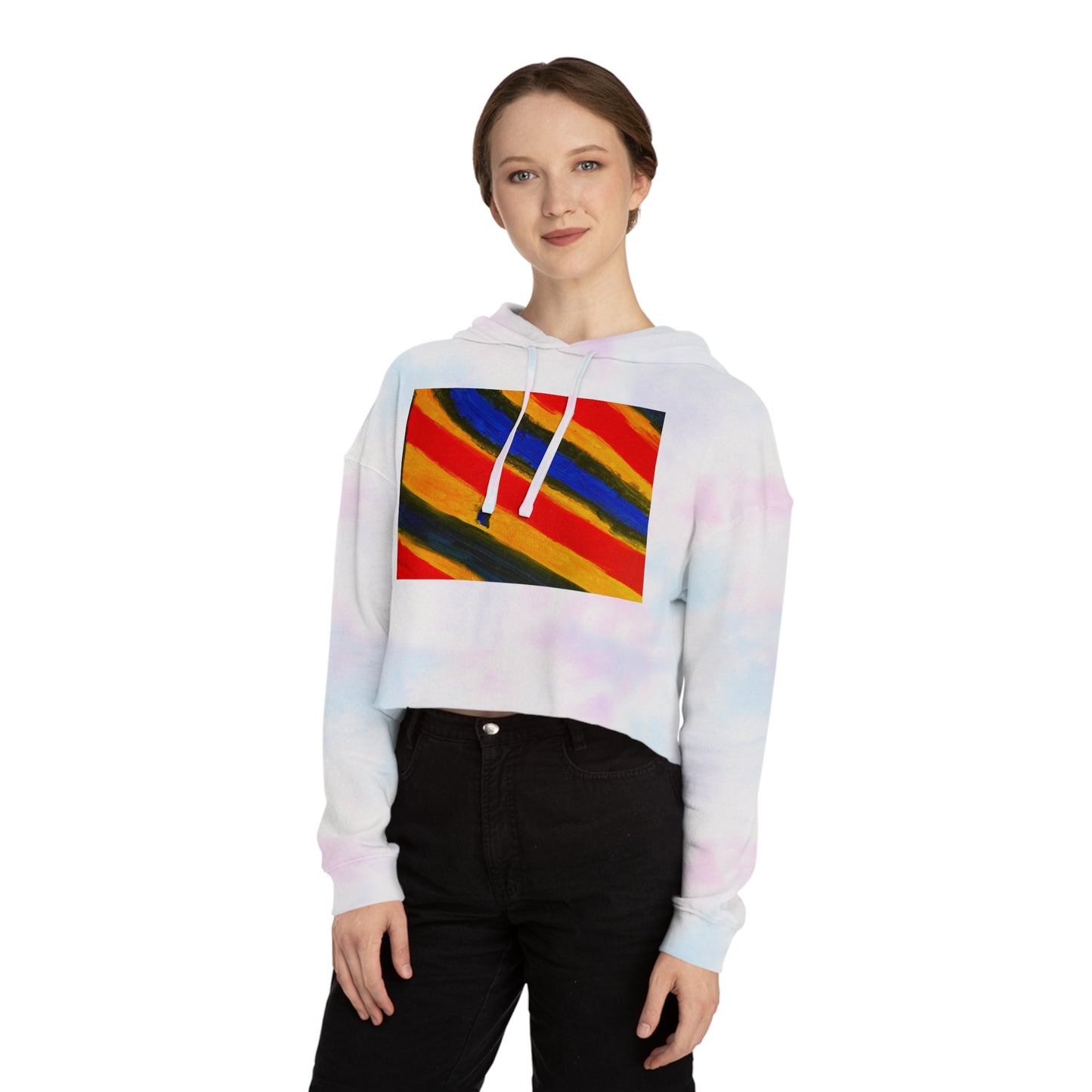 Family Paint Cropped Hooded Sweatshirt 1