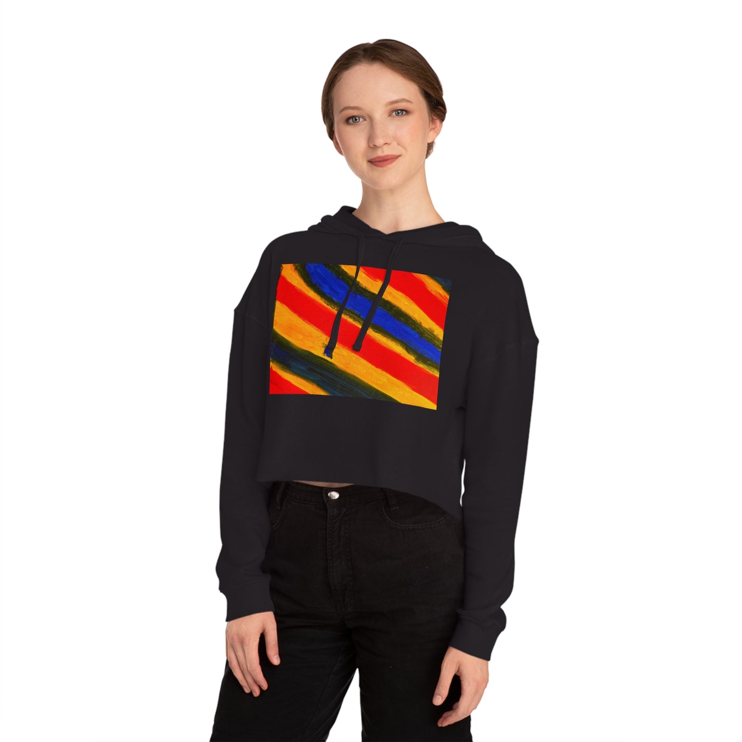 Family Paint Cropped Hooded Sweatshirt 1