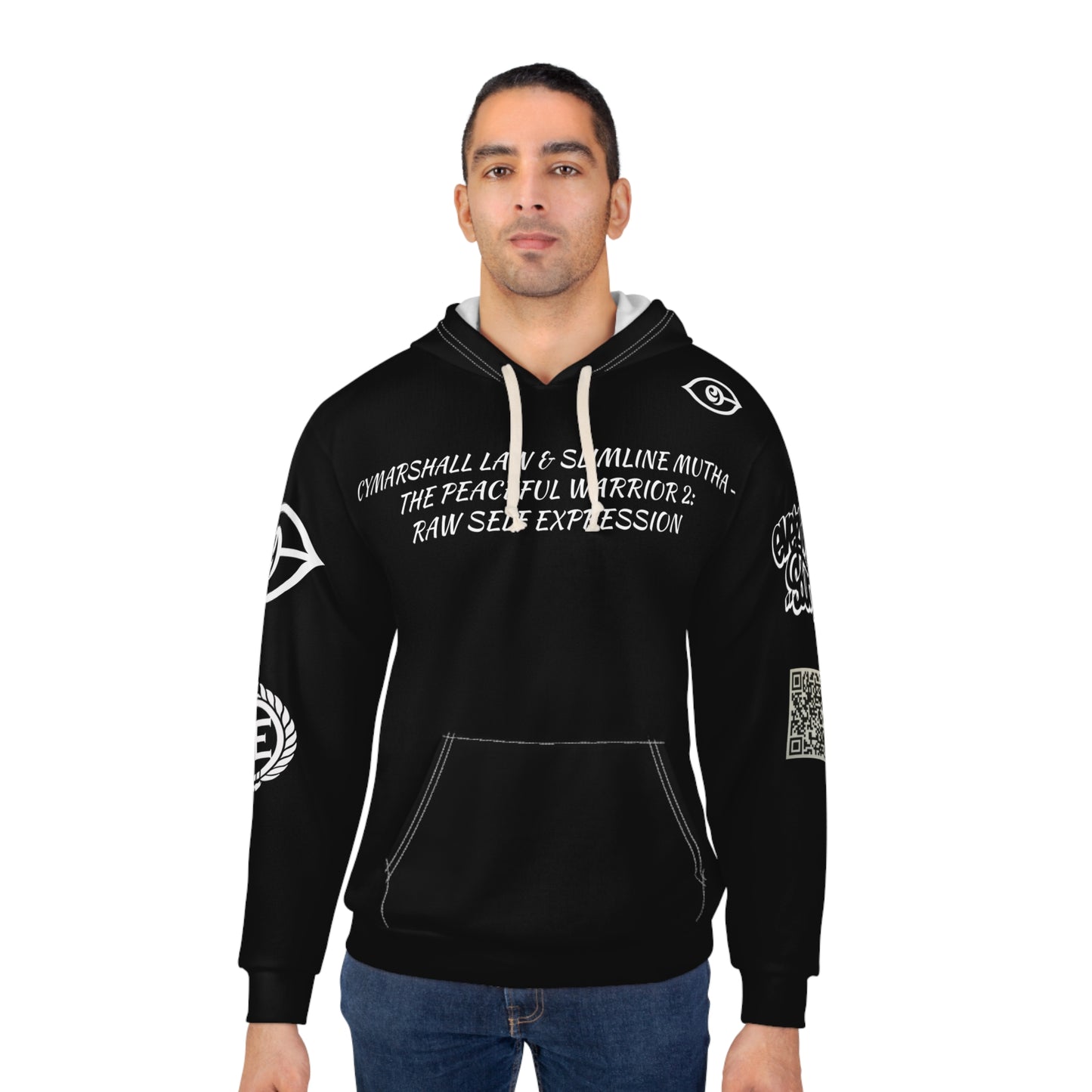 Cymarshall Law & Slimline Mutha - Peace Warrior 2 Unisex Hoodie - Raw Self Expression