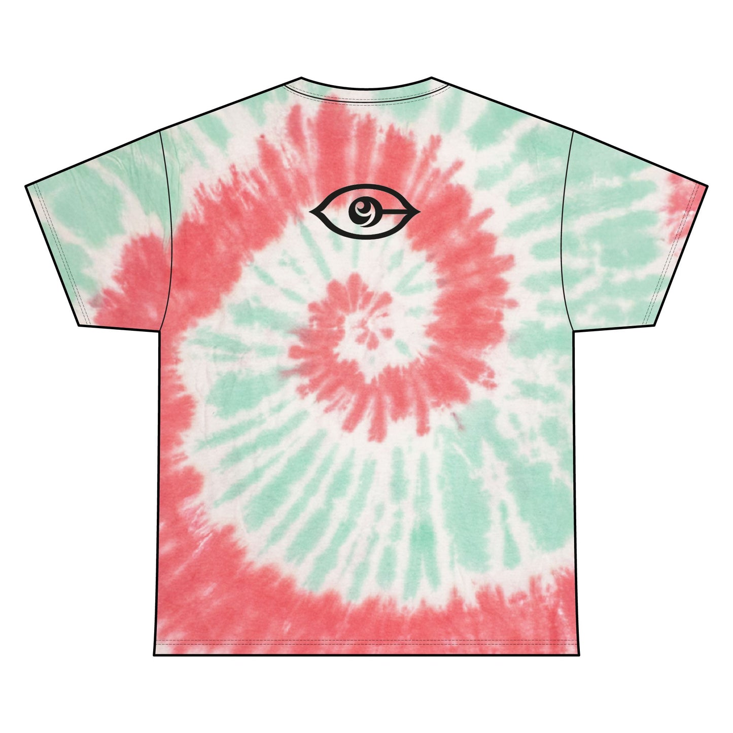 Cymarshall Law Vibrant Tie Dye Tee, Boho Chic Cotton Shirt, Unisex Summer Wear, Festival Outfit, Eye Design Tee, Graphic Casual Top