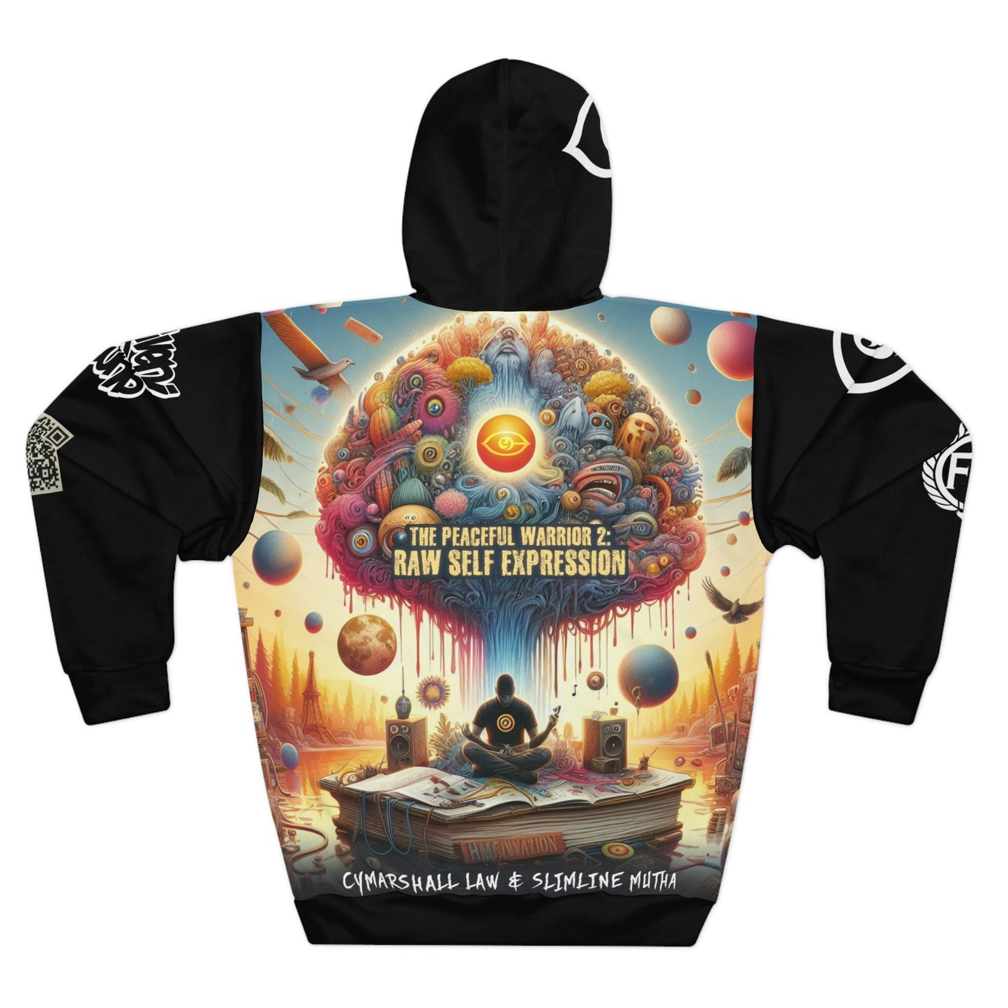 Cymarshall Law & Slimline Mutha - ALBUM Peace Warrior 2 Unisex Hoodie - Raw Self Expression