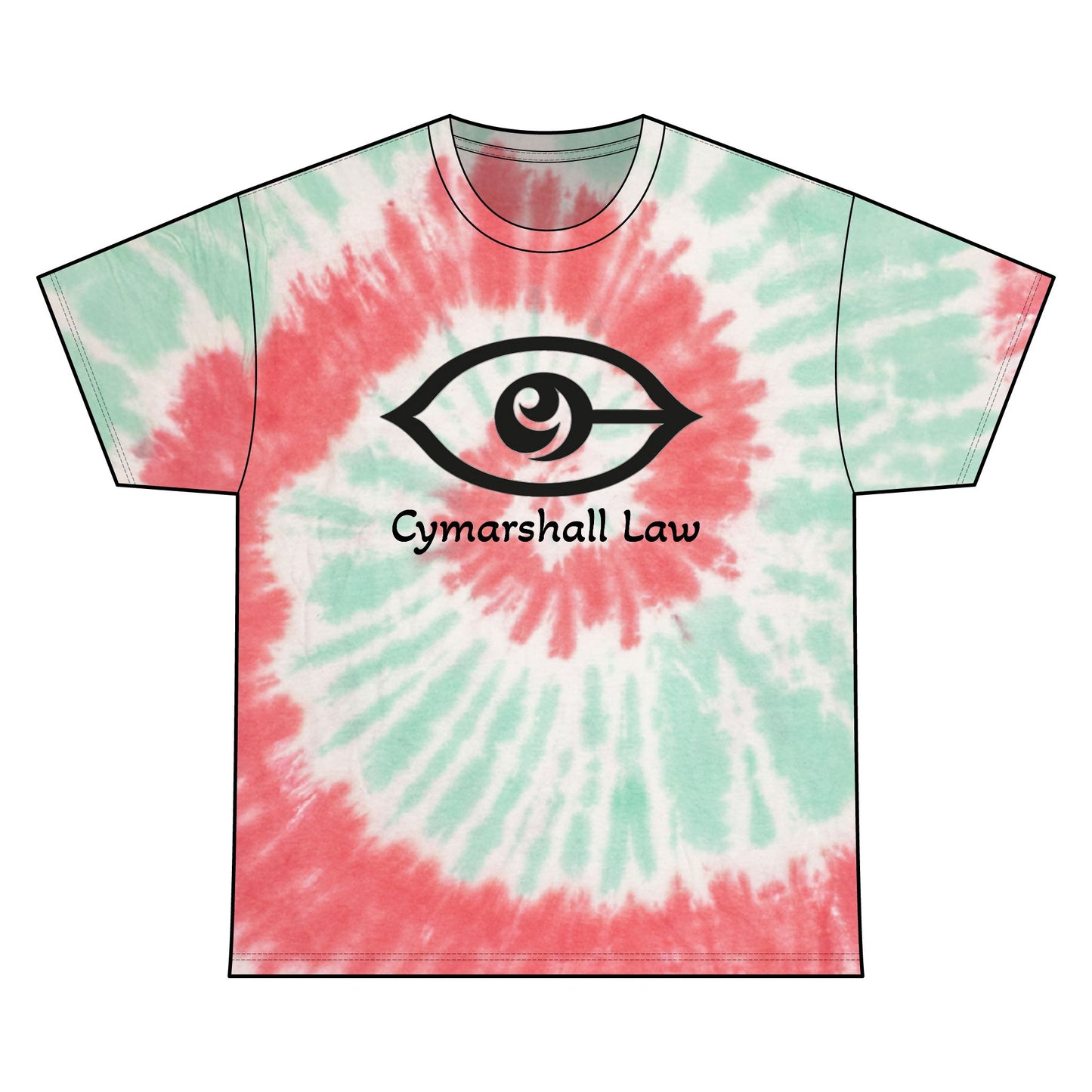 Cymarshall Law Vibrant Tie Dye Tee, Boho Chic Cotton Shirt, Unisex Summer Wear, Festival Outfit, Eye Design Tee, Graphic Casual Top