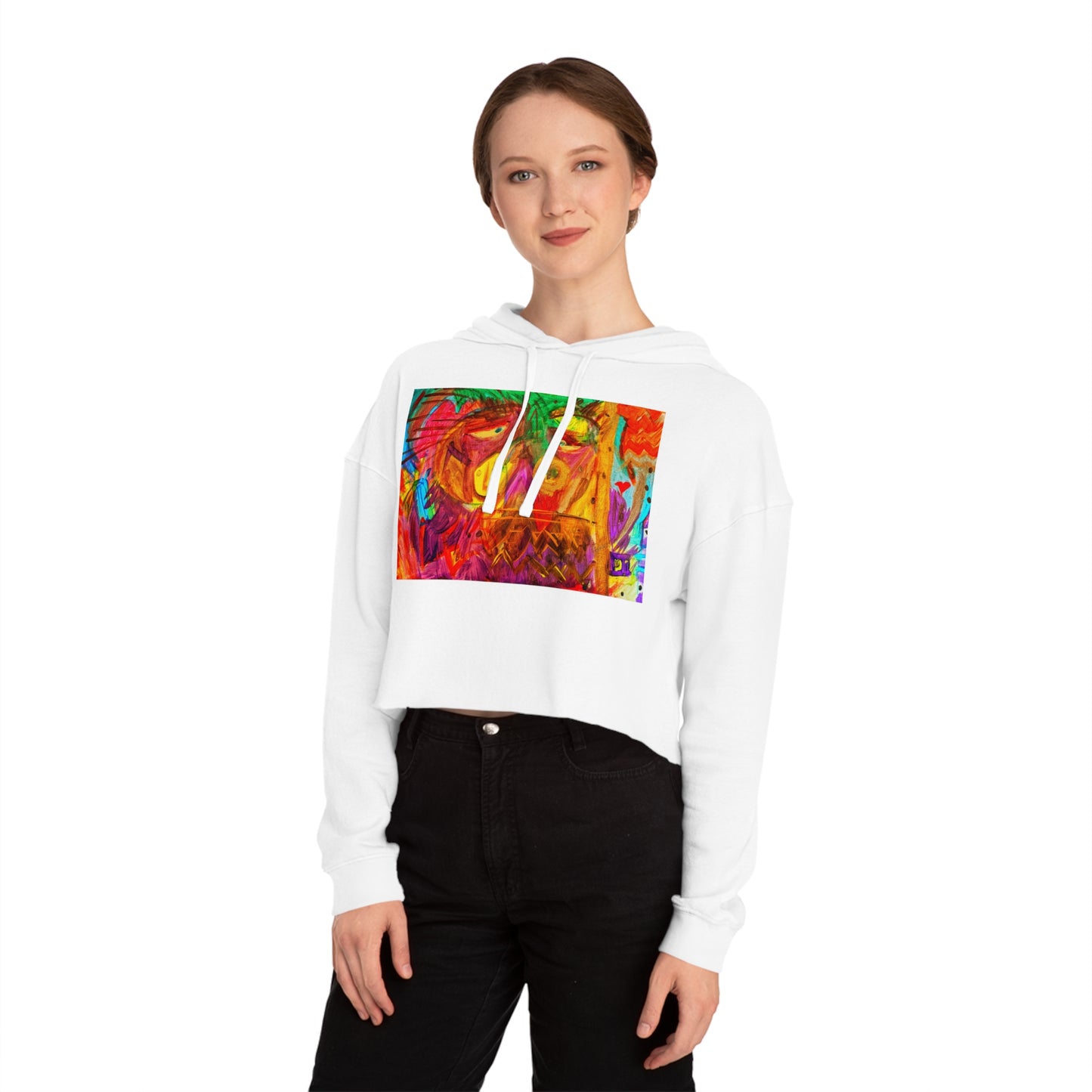 Family Paint Cropped Hooded Sweatshirt 3
