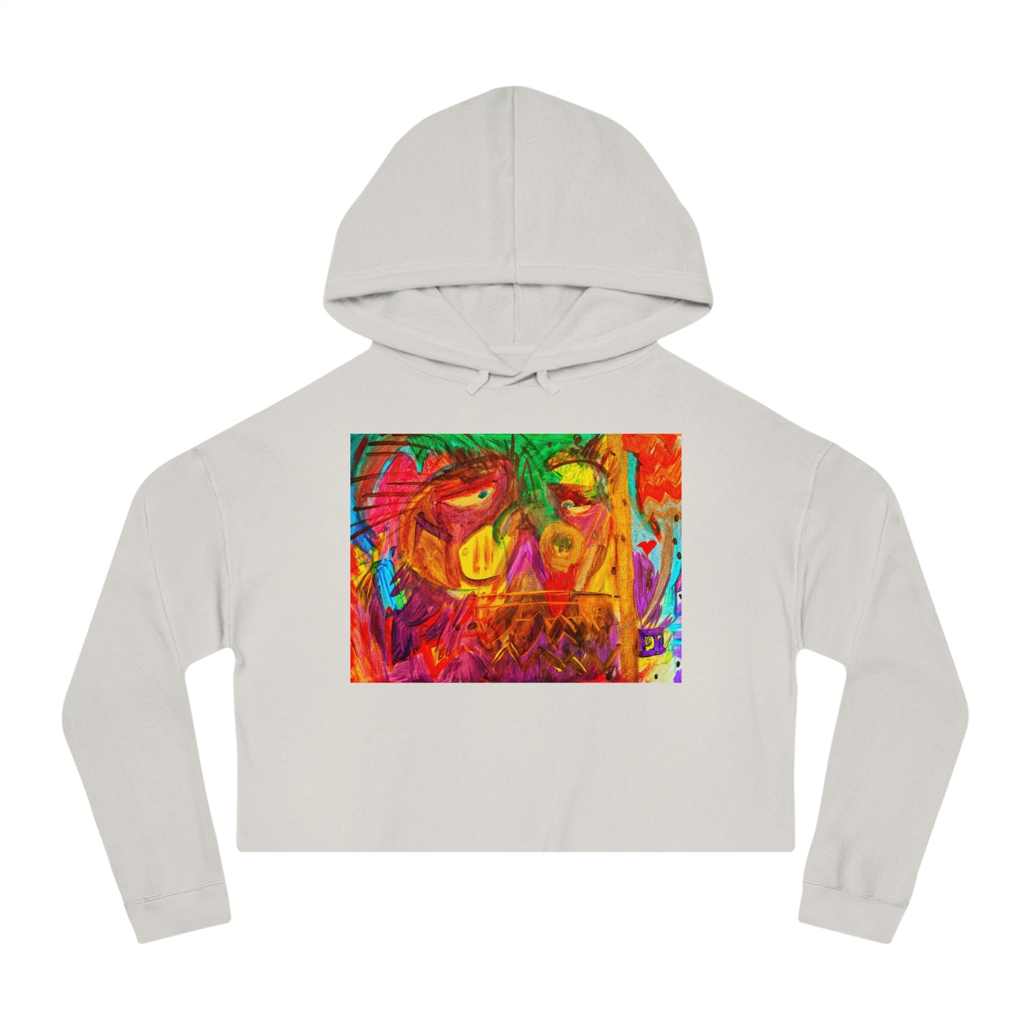 Family Paint Cropped Hooded Sweatshirt 3