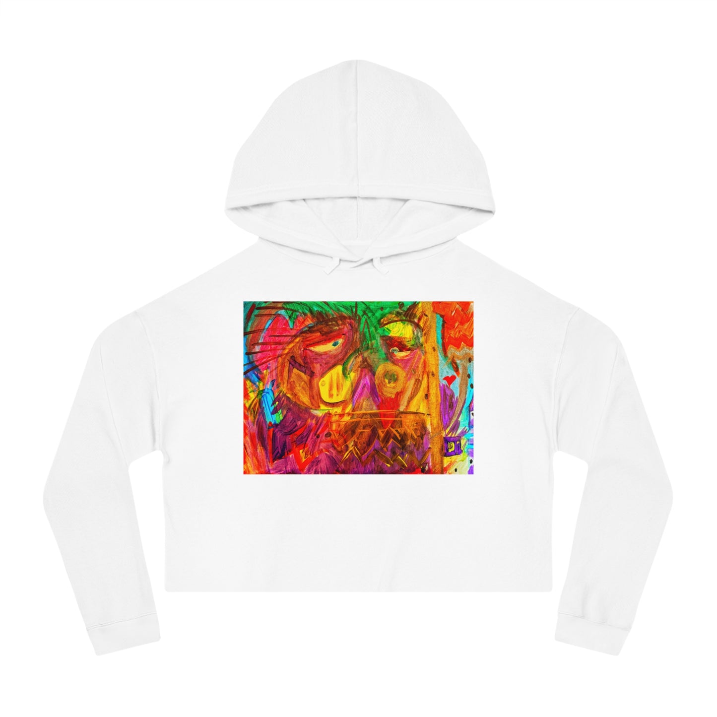 Family Paint Cropped Hooded Sweatshirt 3