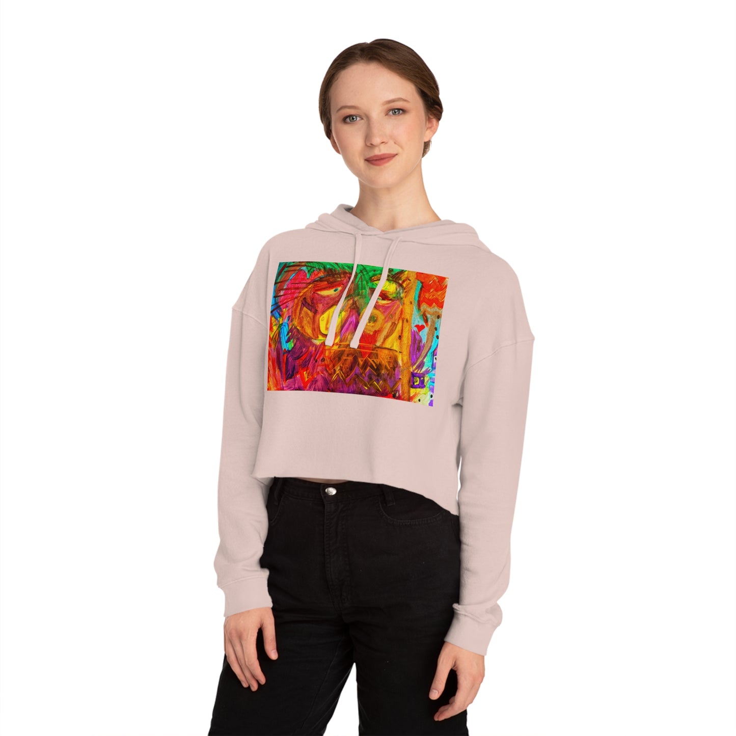 Family Paint Cropped Hooded Sweatshirt 3