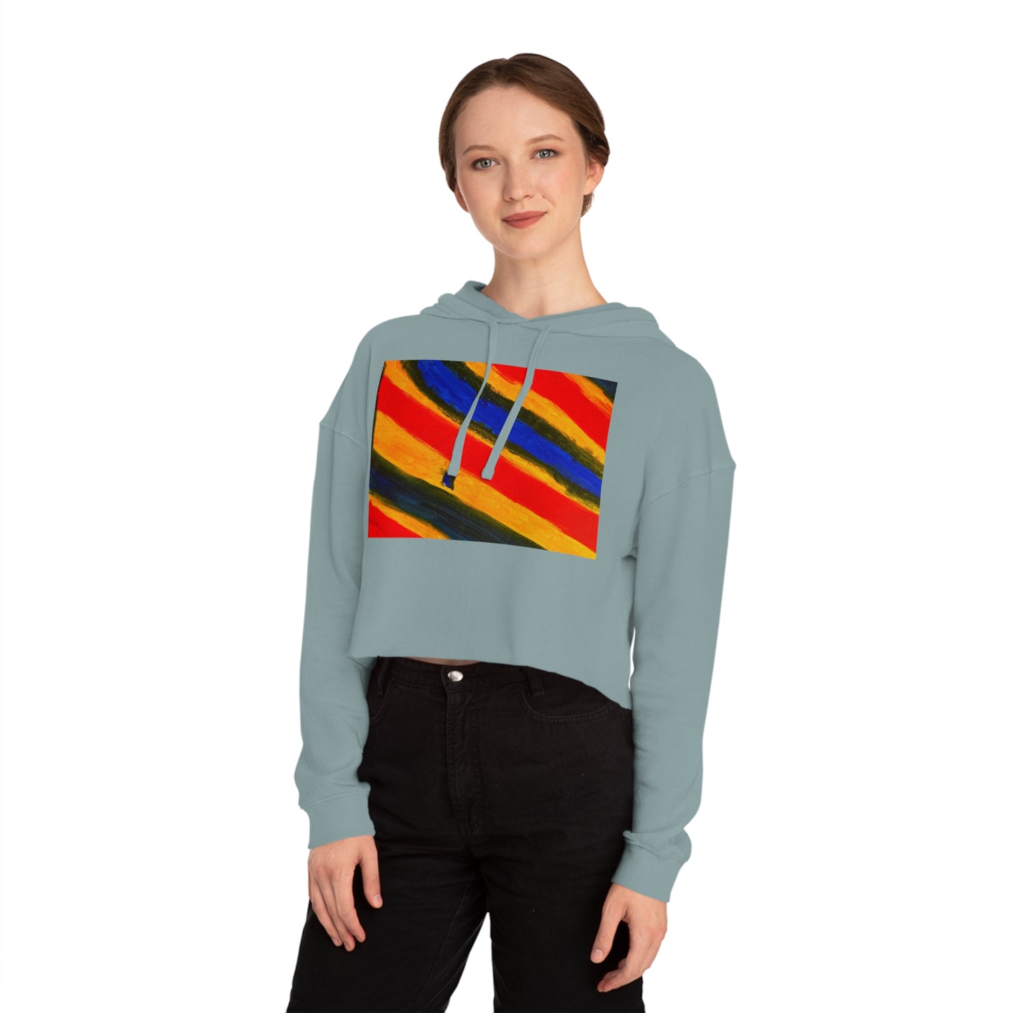 Family Paint Cropped Hooded Sweatshirt 1