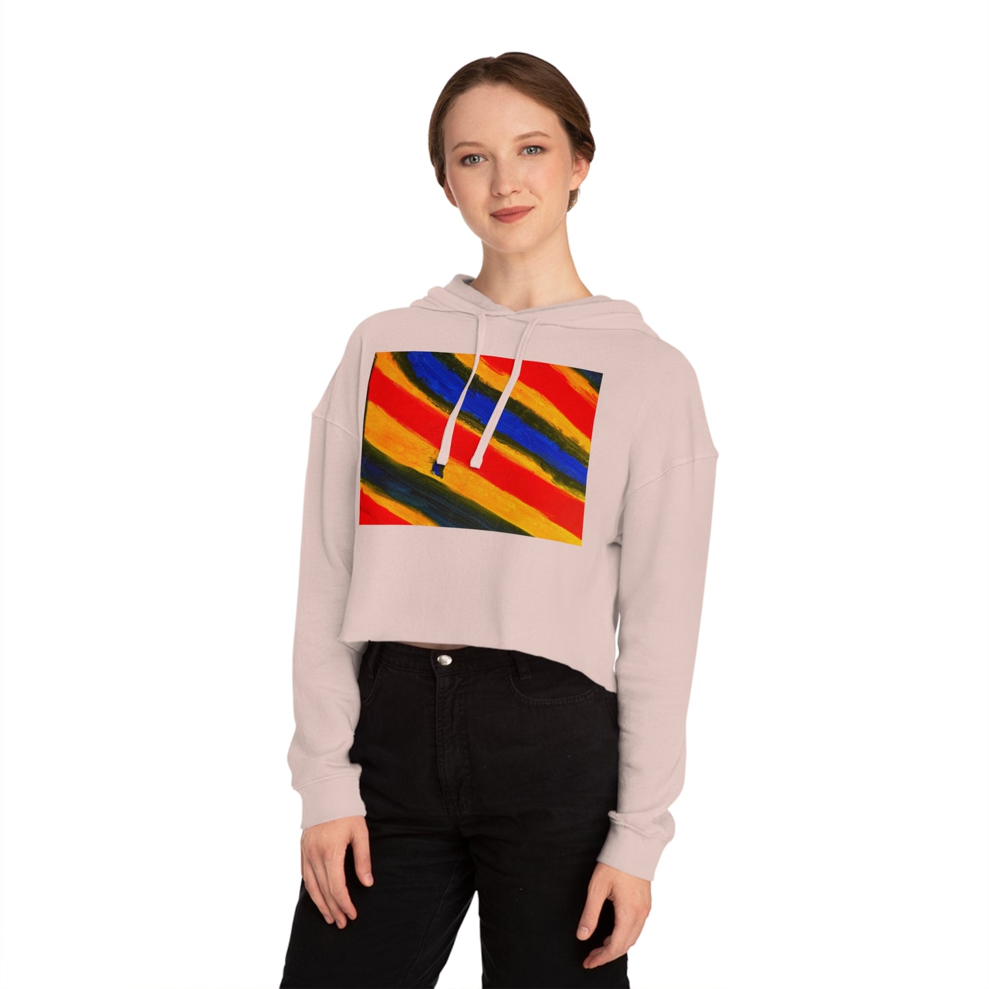 Family Paint Cropped Hooded Sweatshirt 1