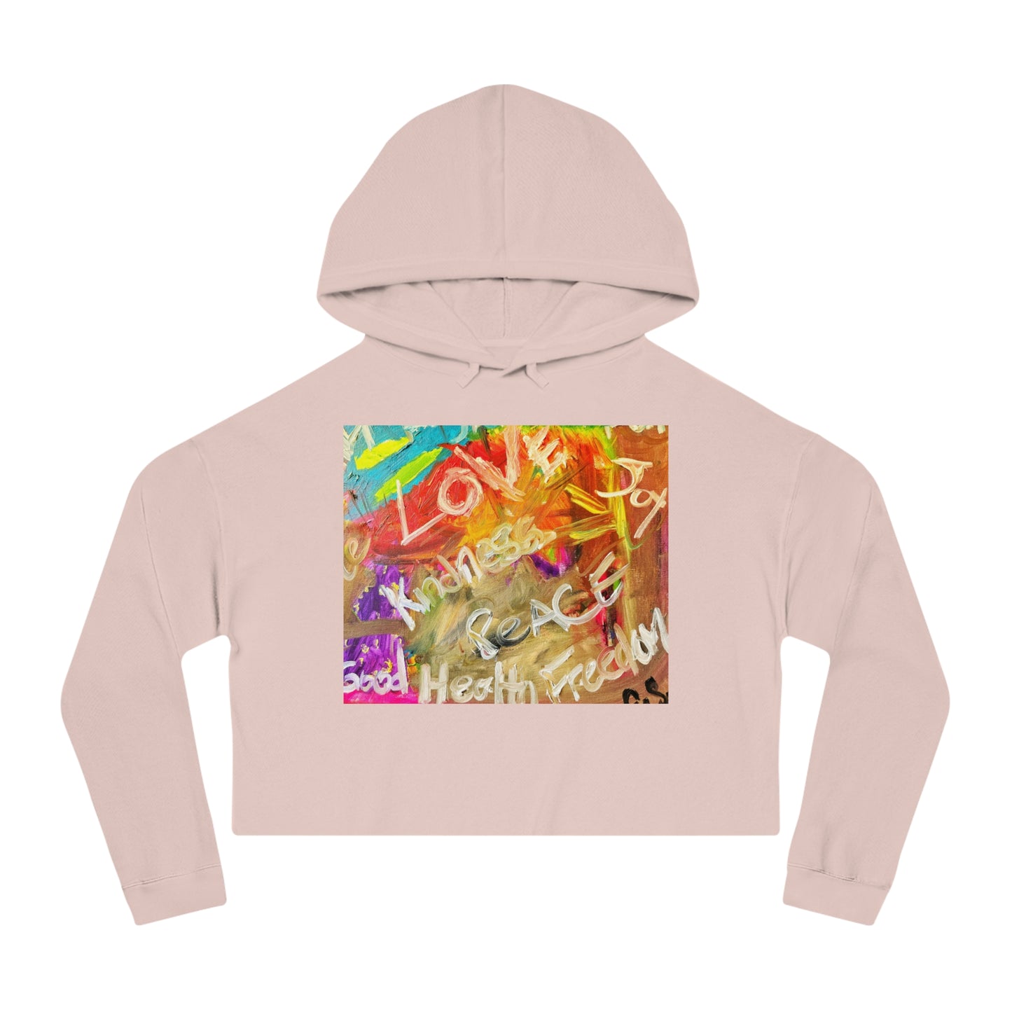 Family Paint Cropped Hooded Sweatshirt 2