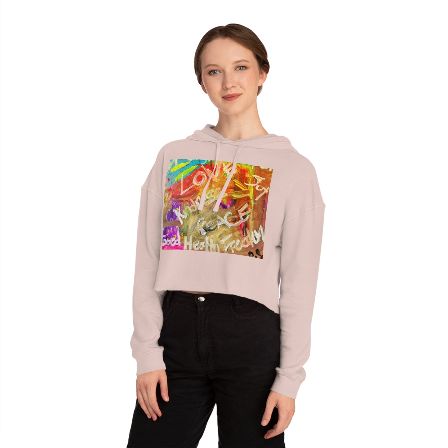 Family Paint Cropped Hooded Sweatshirt 2