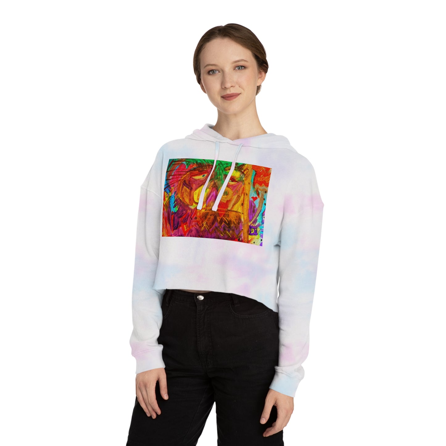Family Paint Cropped Hooded Sweatshirt 3