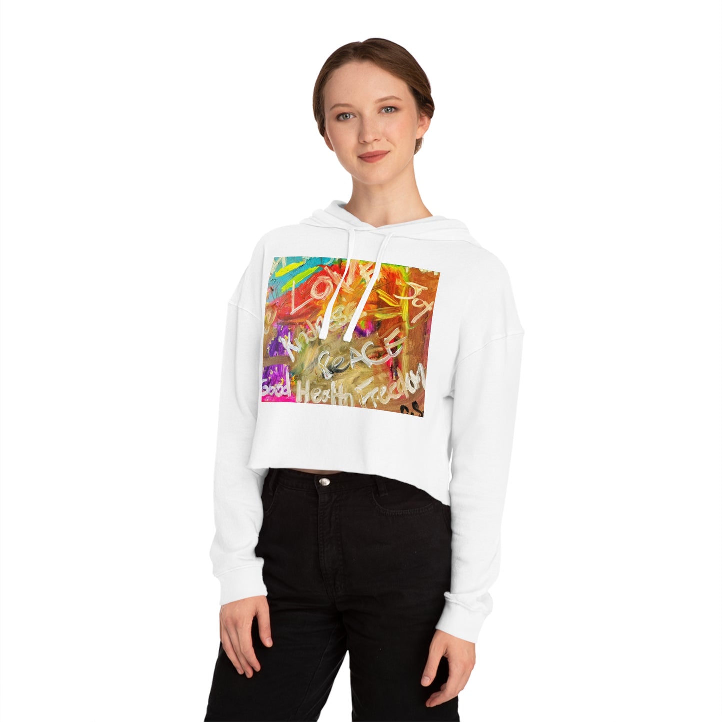 Family Paint Cropped Hooded Sweatshirt 2