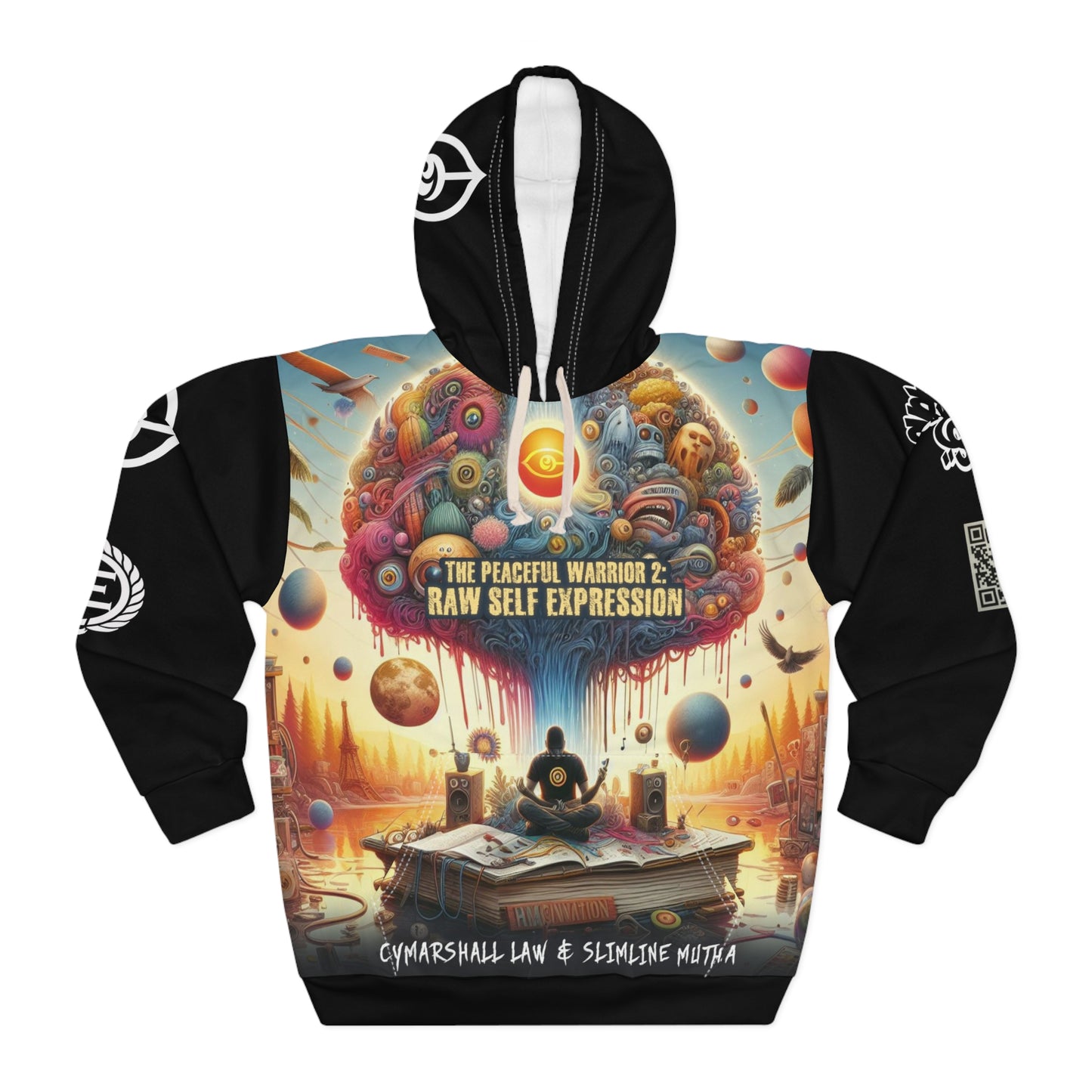Cymarshall Law & Slimline Mutha - ALBUM Peace Warrior 2 Unisex Hoodie - Raw Self Expression