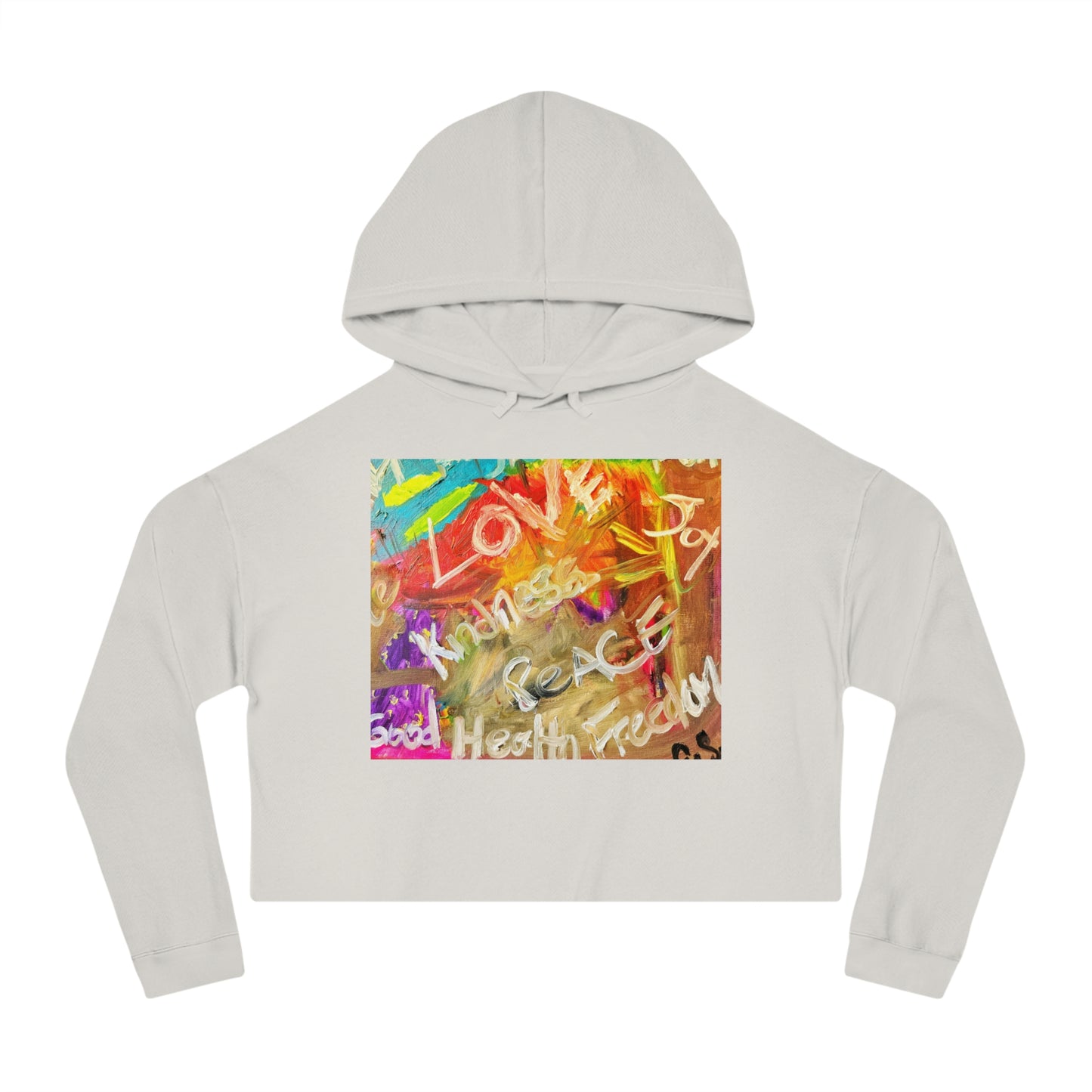 Family Paint Cropped Hooded Sweatshirt 2