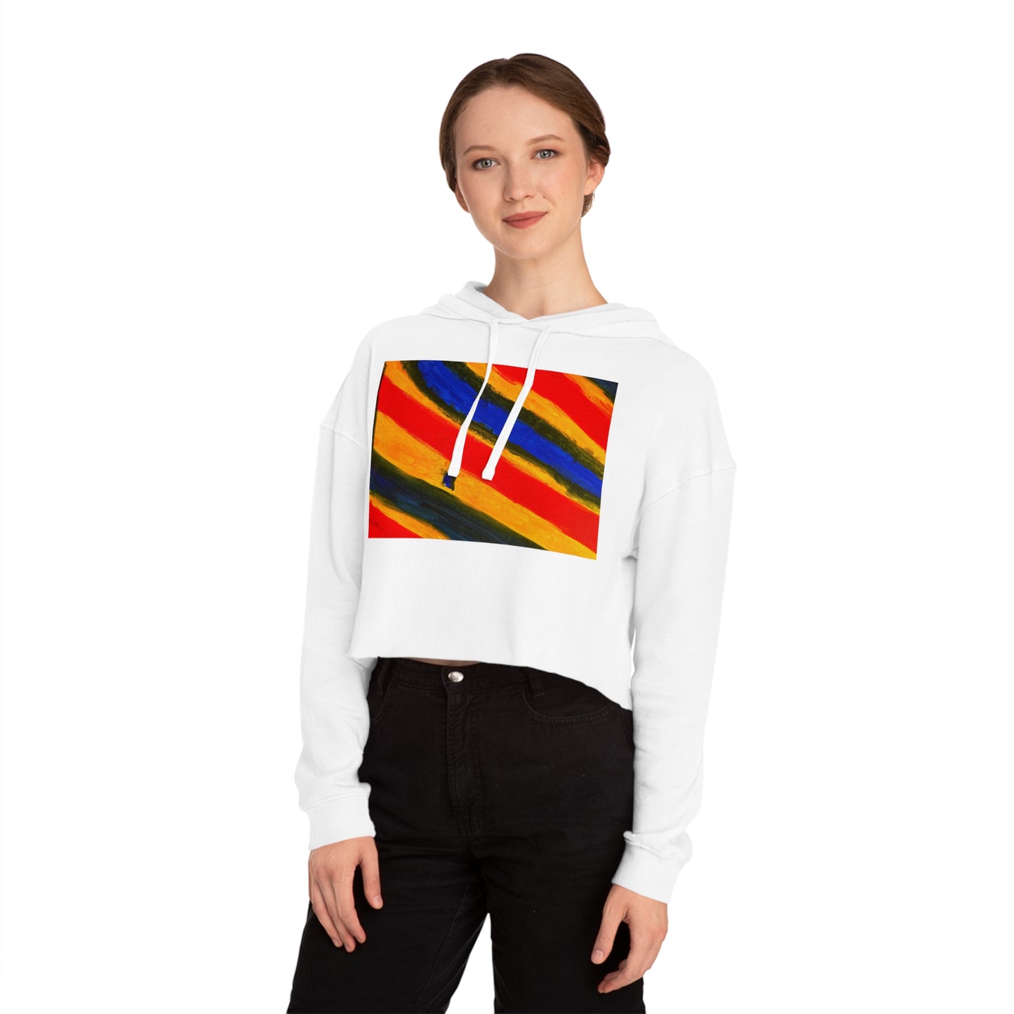 Family Paint Cropped Hooded Sweatshirt 1
