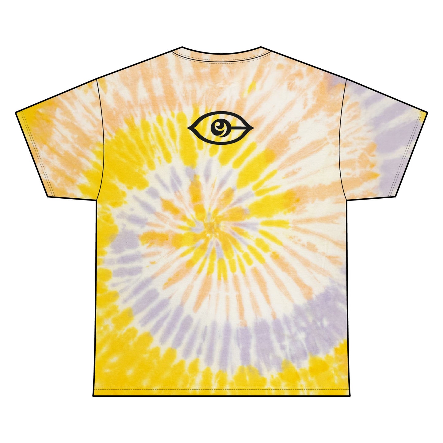 Cymarshall Law Vibrant Tie Dye Tee, Boho Chic Cotton Shirt, Unisex Summer Wear, Festival Outfit, Eye Design Tee, Graphic Casual Top