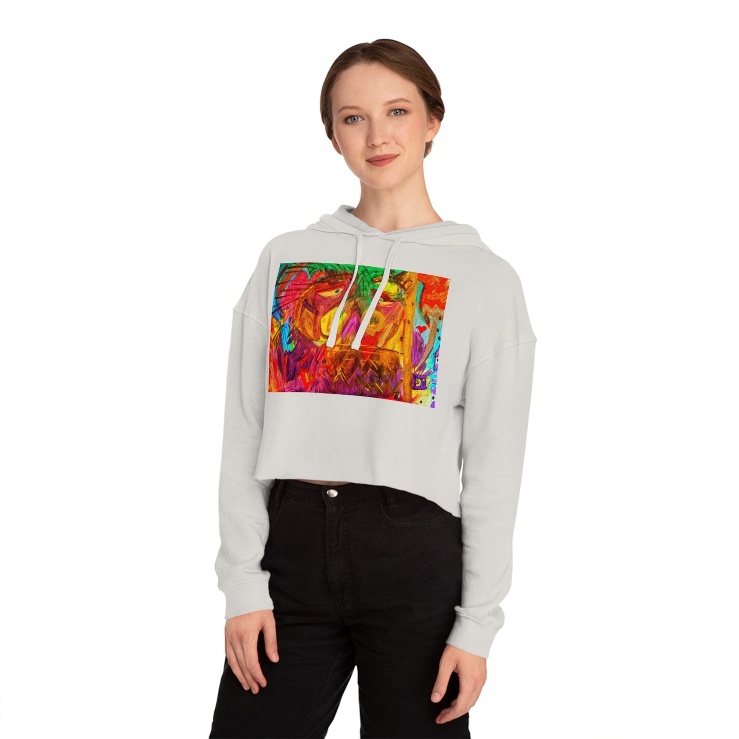 Family Paint Cropped Hooded Sweatshirt 3