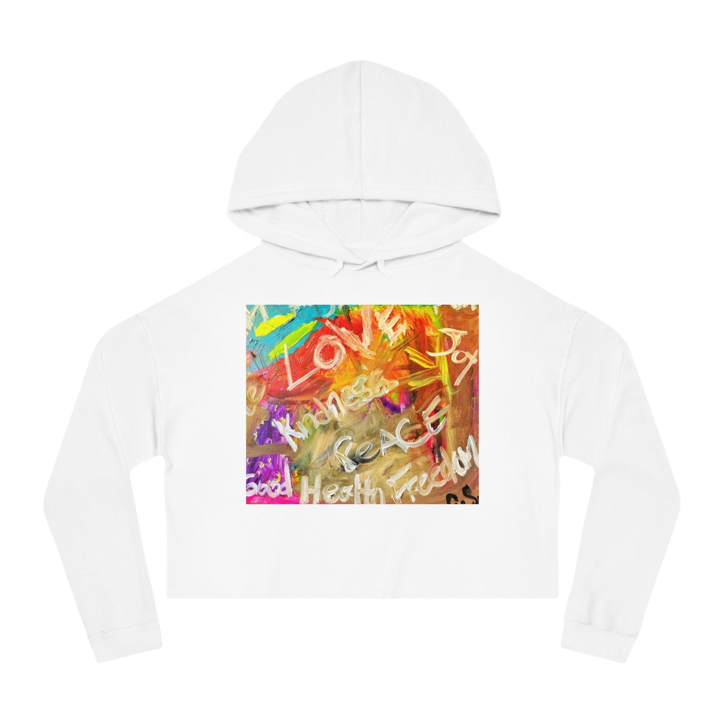 Family Paint Cropped Hooded Sweatshirt 2