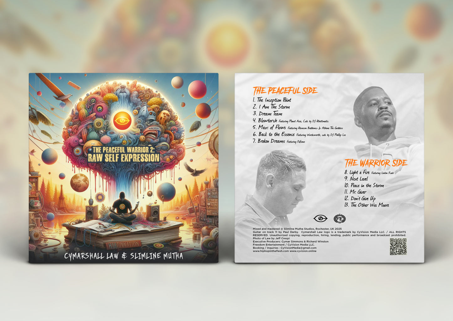 PRE-ORDER - Cymarshall Law & Slimline Mutha - The Peaceful Warrior 2: Raw Self Expression (LP)