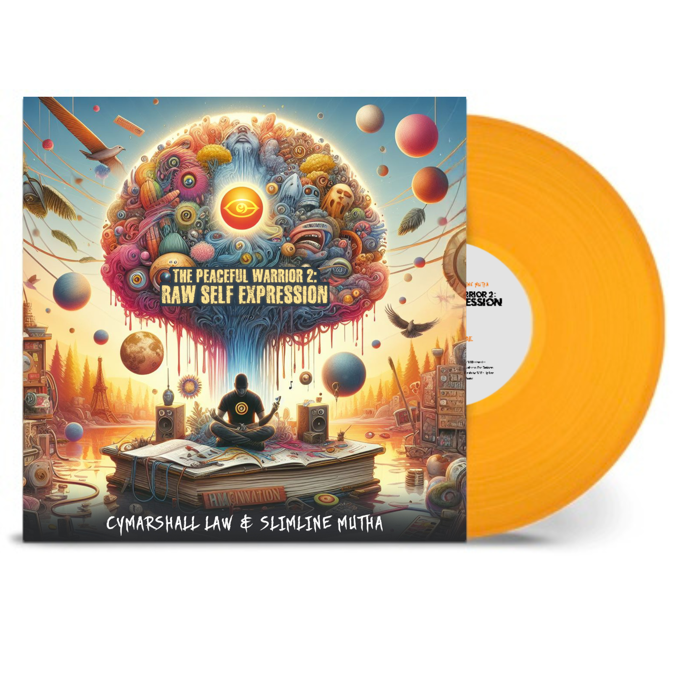 PRE-ORDER - Cymarshall Law & Slimline Mutha - The Peaceful Warrior 2: Raw Self Expression (LP)