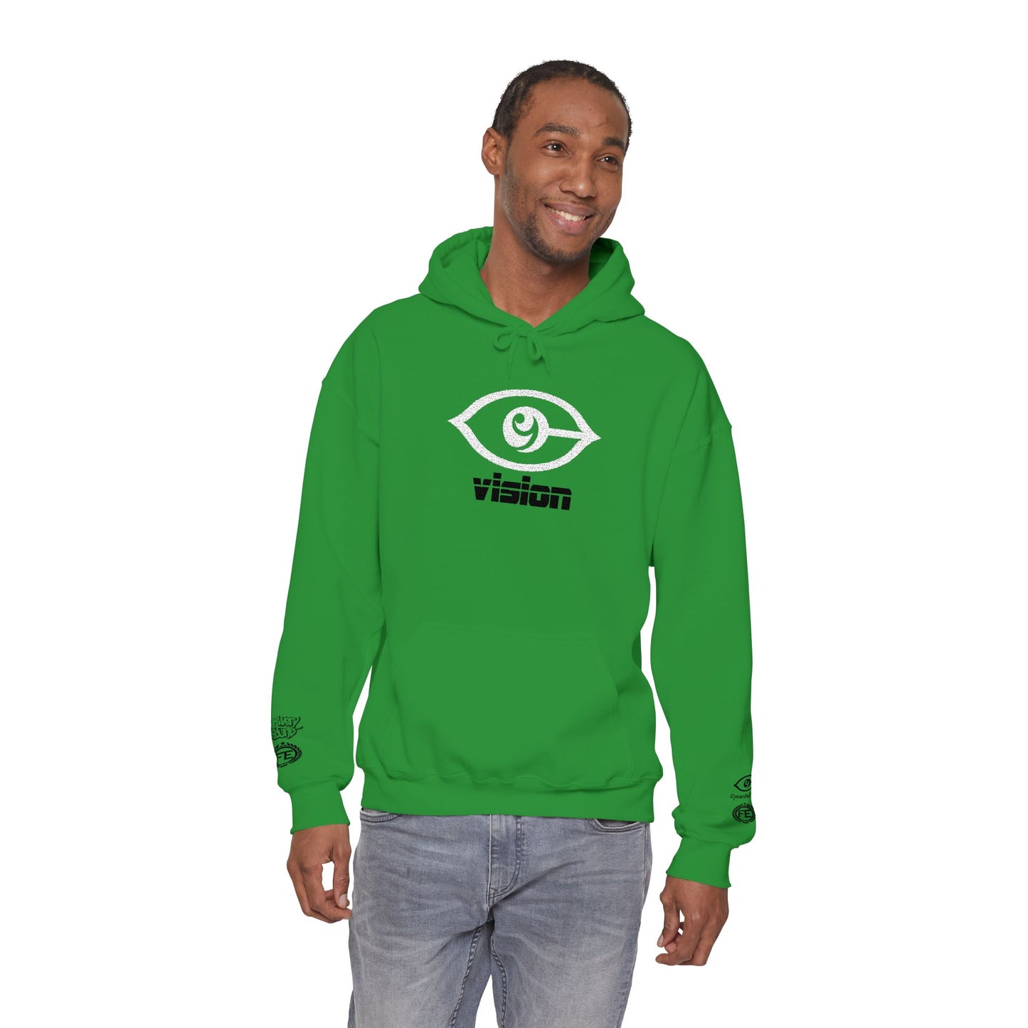 Embroidered Third Eye CyViSion Cymarshall Law Minimalist Hoodie — Small Eye Graphic Streetwear Hoodie