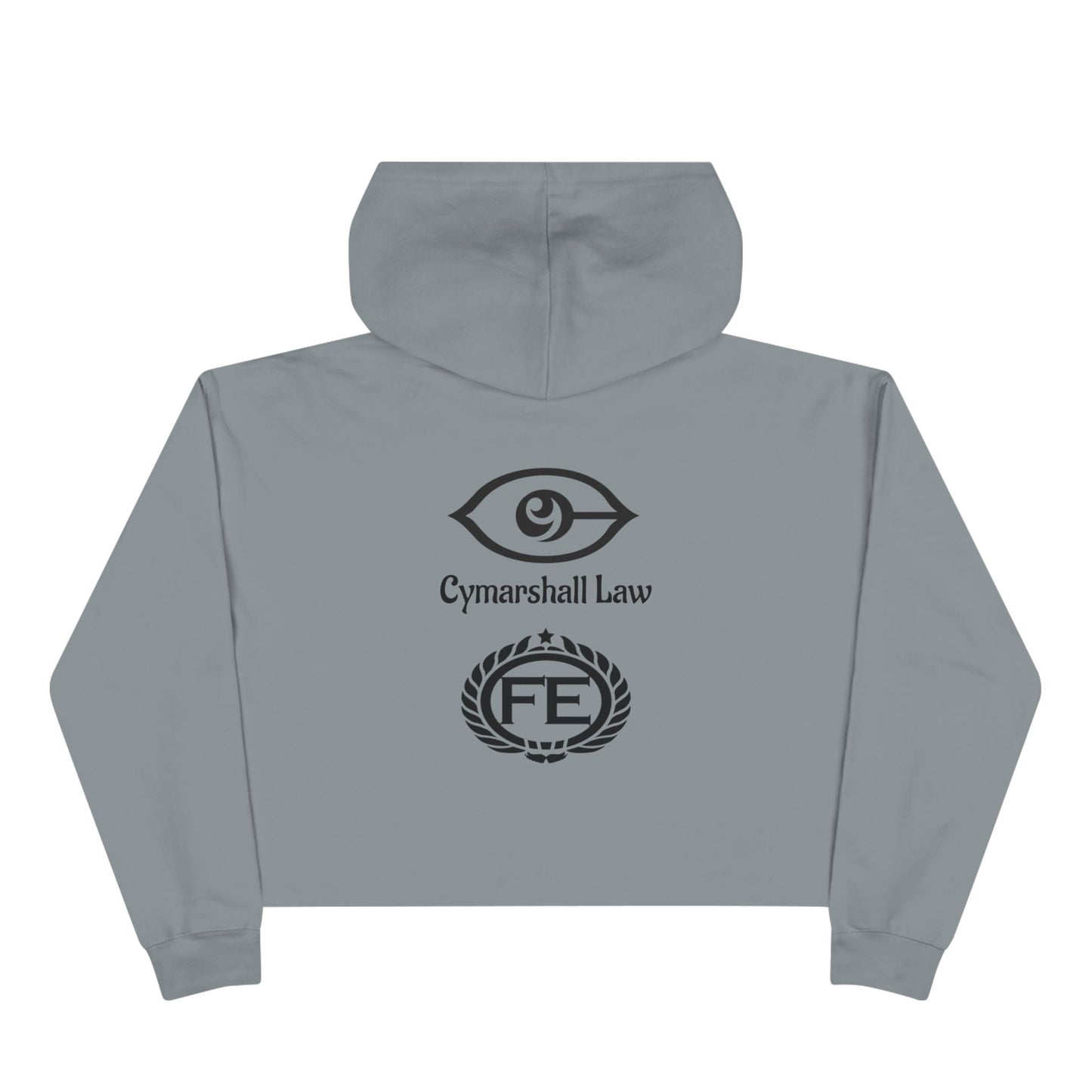 Cymarshall Law Crop Hoodie — Vision Logo Cropped Hoodie ("vision" Front, Cymarshall Law & FE Back)