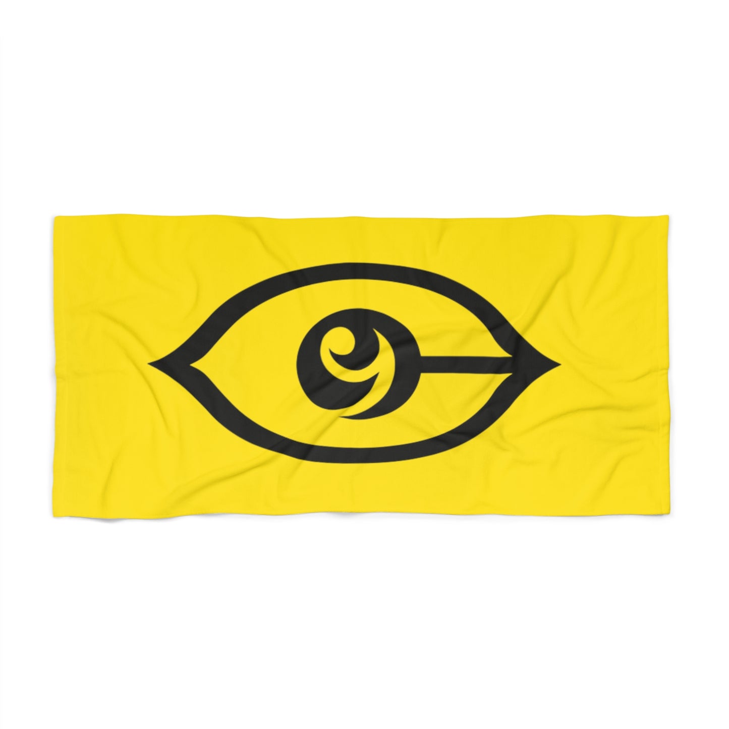 Beach Towel - Bold Yellow Cy Logo Beach Towel