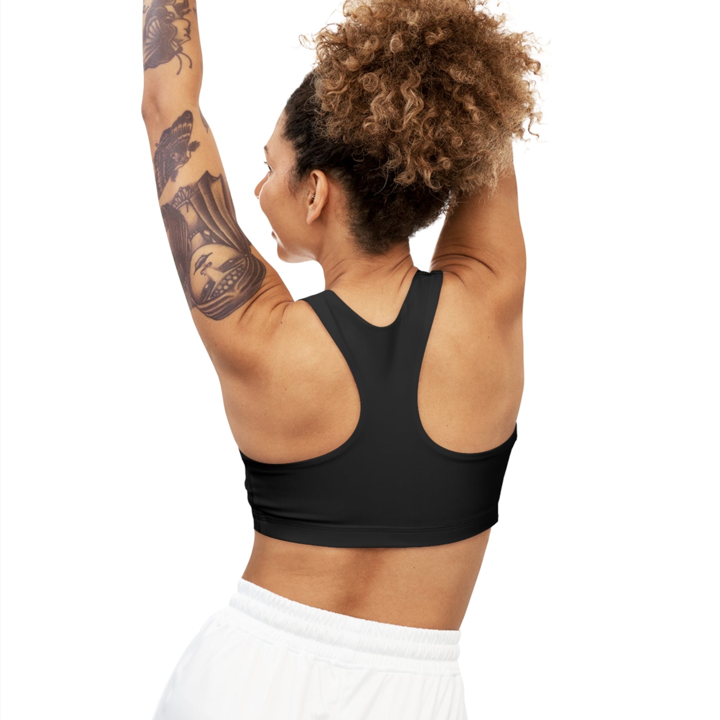 CyVision Black Seamless Sports Bra (AOP)