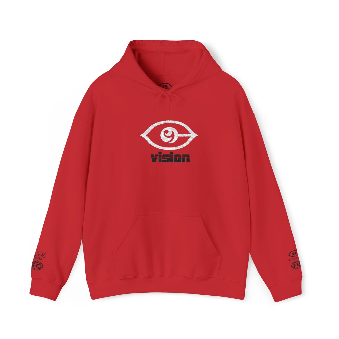 Embroidered Third Eye CyViSion Cymarshall Law Minimalist Hoodie — Small Eye Graphic Streetwear Hoodie