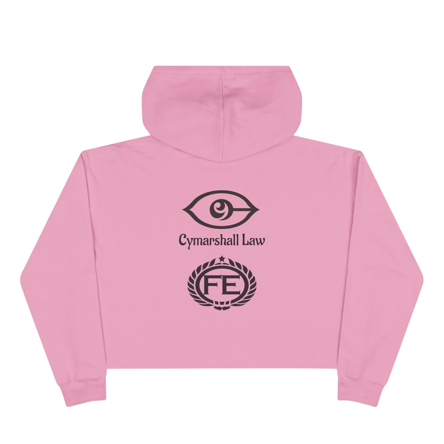 Cymarshall Law Crop Hoodie — Vision Logo Cropped Hoodie ("vision" Front, Cymarshall Law & FE Back)