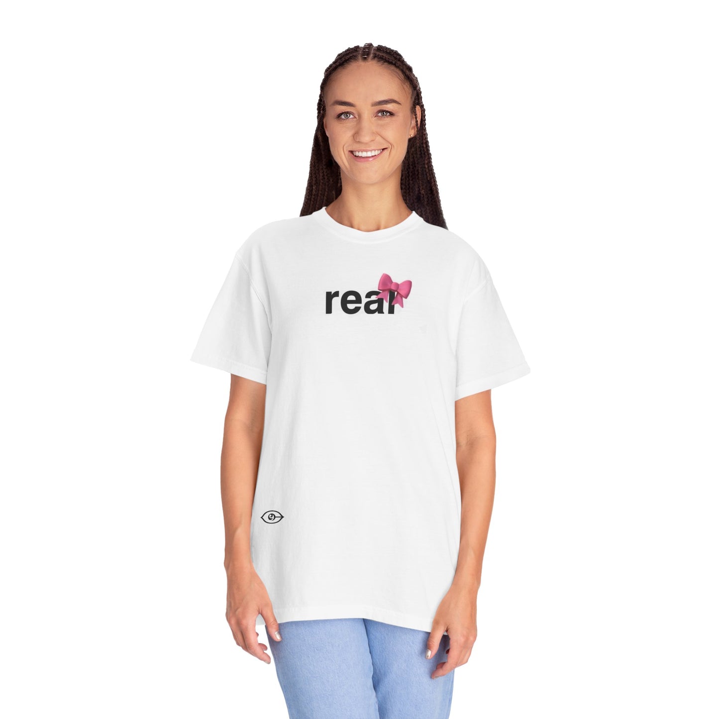 Real with the Pink Bow - Unisex Garment-Dyed T-shirt