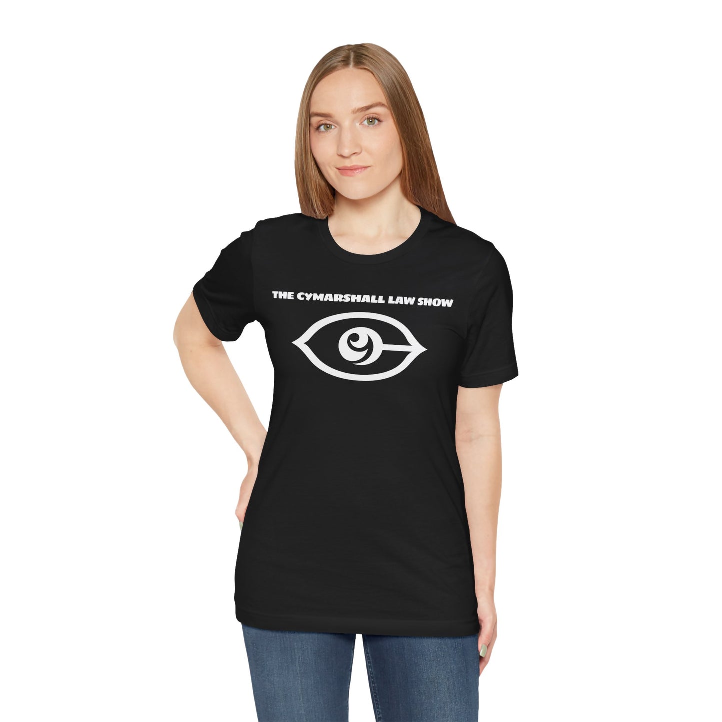 The Cymarshall Law Show - ( White Logo ) Unisex Jersey Short Sleeve Tee