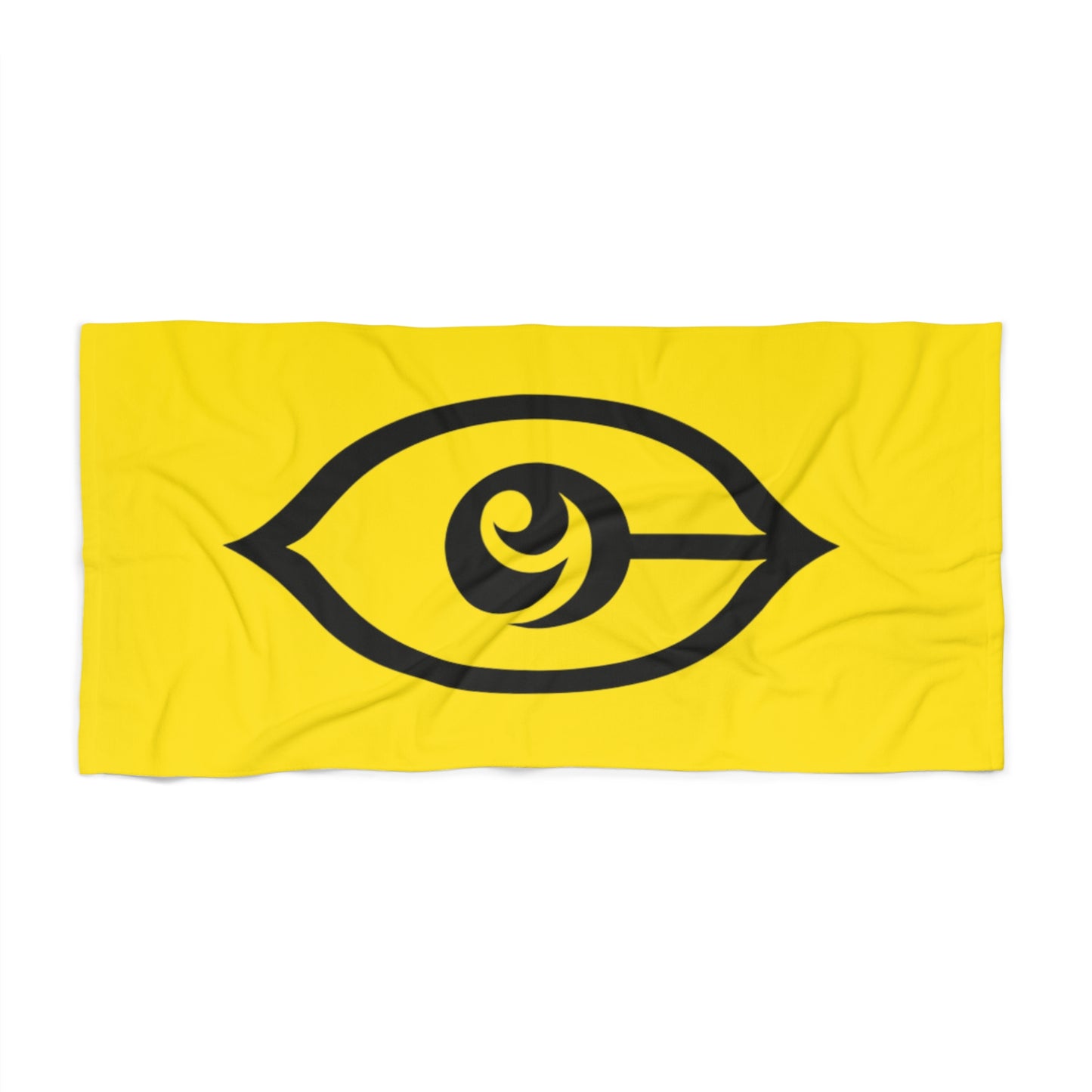 Beach Towel - Bold Yellow Cy Logo Beach Towel