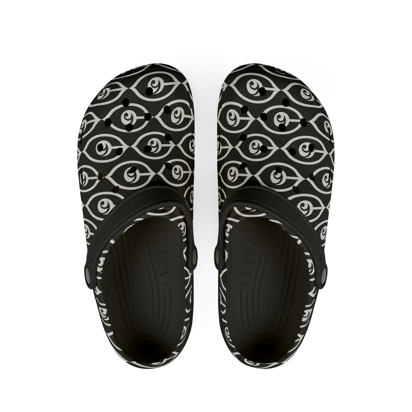 Cymarsh CyVision Clog Shoes — Black & White Comfort Clogs
