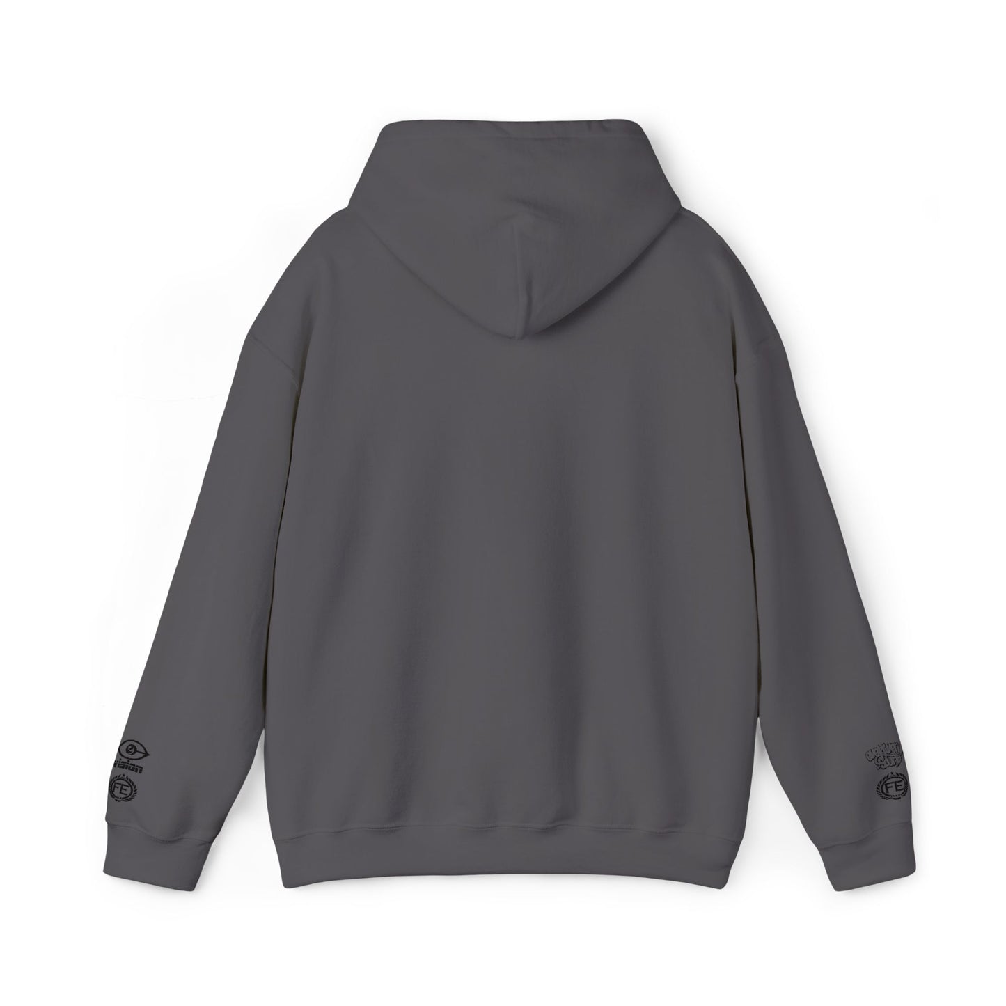 Everliven Sound Embroidery Graf Graphic Hoodie – Minimalist White Eye Design Hooded Sweatshirt