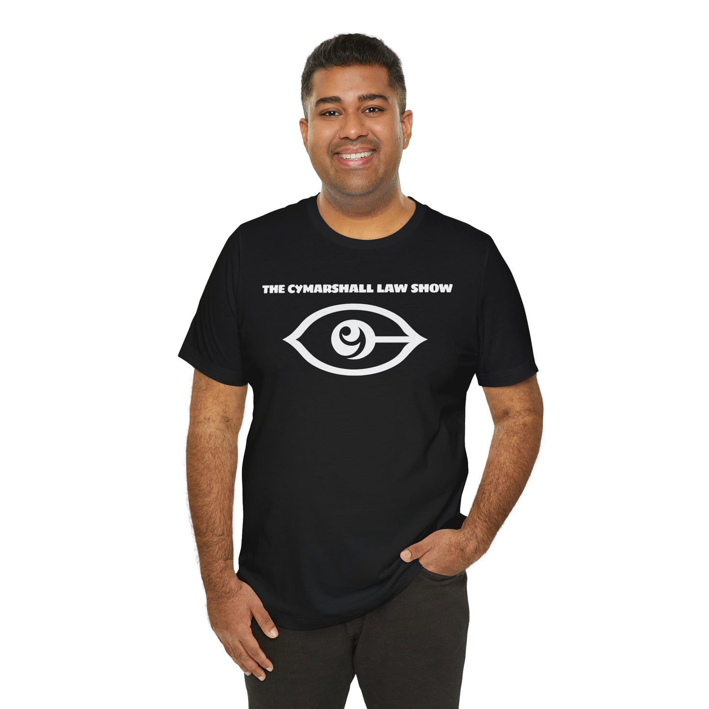 The Cymarshall Law Show - ( White Logo ) Unisex Jersey Short Sleeve Tee