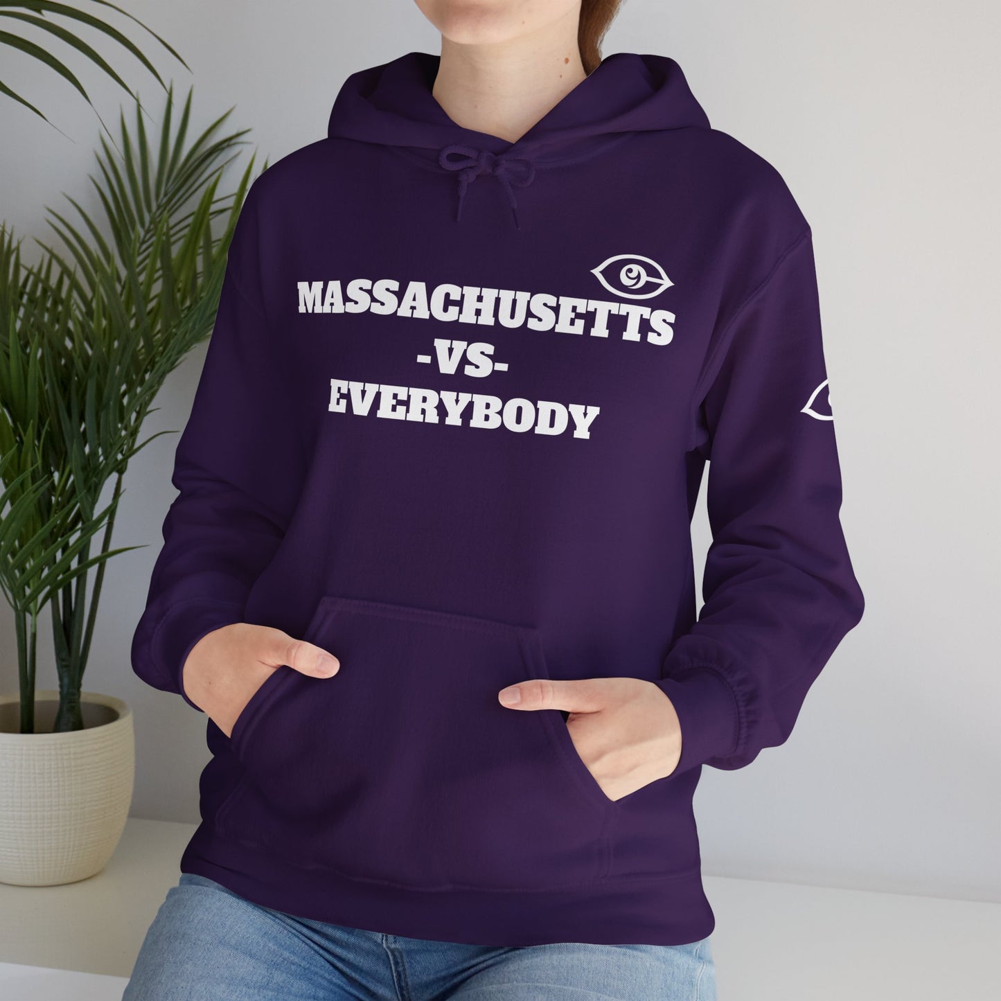 Massachusetts VS Everybody Unisex Heavy Blend™ Hoodie Sweatshirt