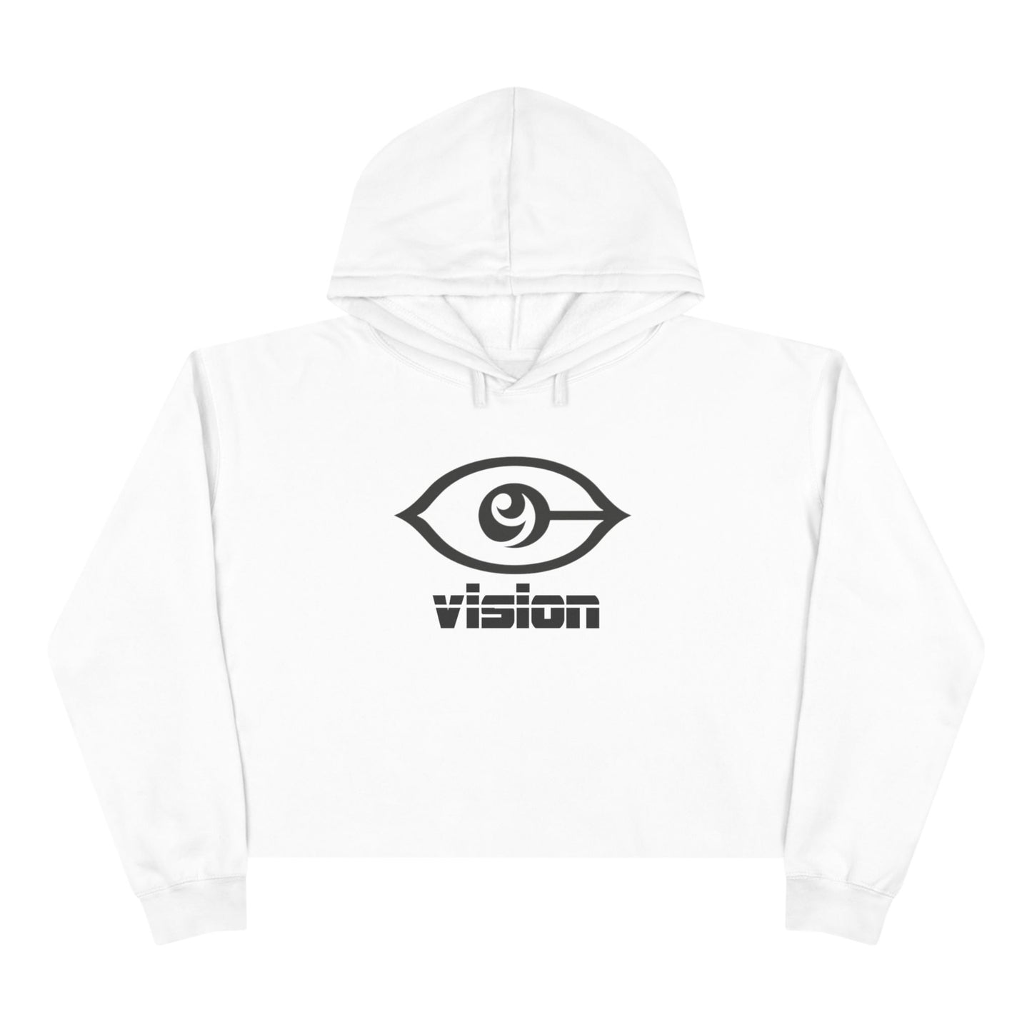 Cymarshall Law Crop Hoodie — Vision Logo Cropped Hoodie ("vision" Front, Cymarshall Law & FE Back)